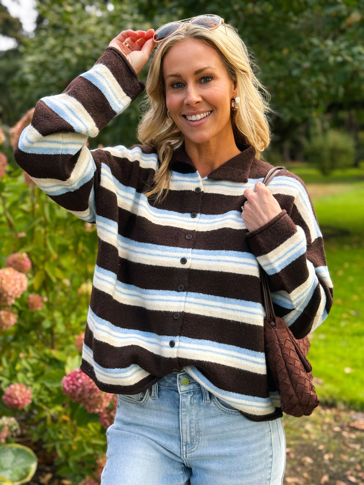 Ventinove Anni Cardigan - BROWN MULTI