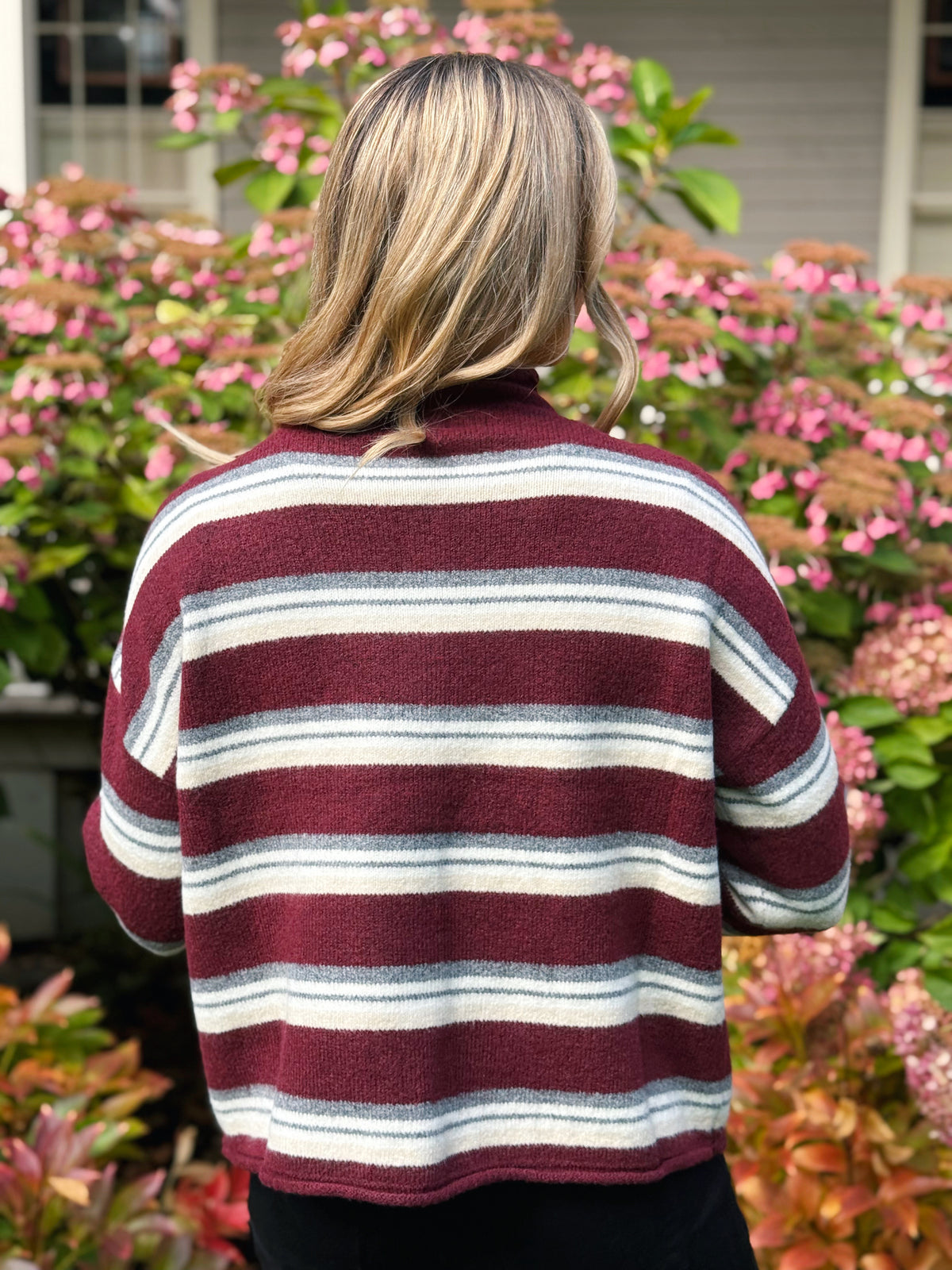 Ventinove Anni Cardigan - OXBLOOD MULTI