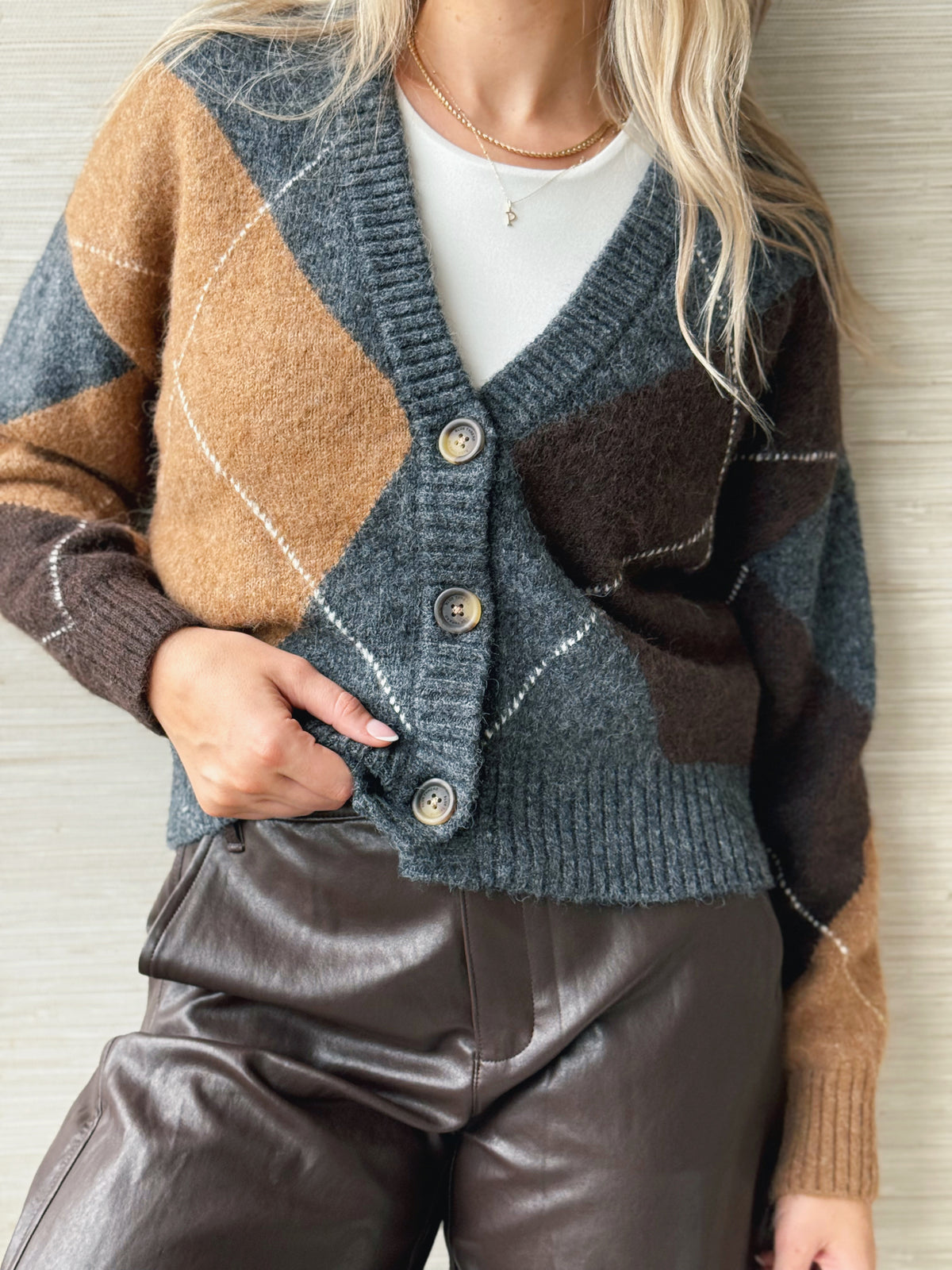 [TRIBAL] Gail Cardigan - HEATHER CHARCOAL