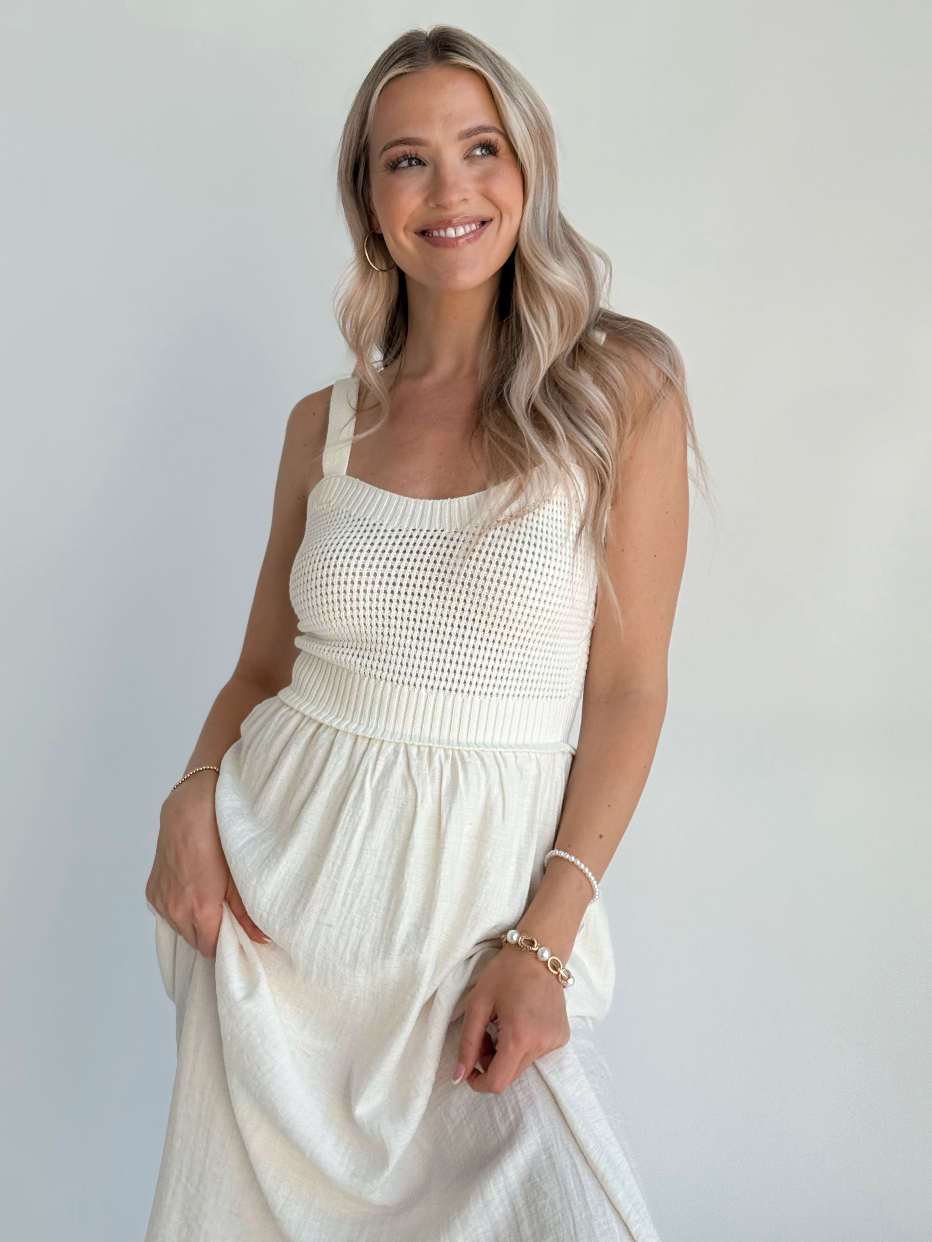 Cambria Dress - NATURAL