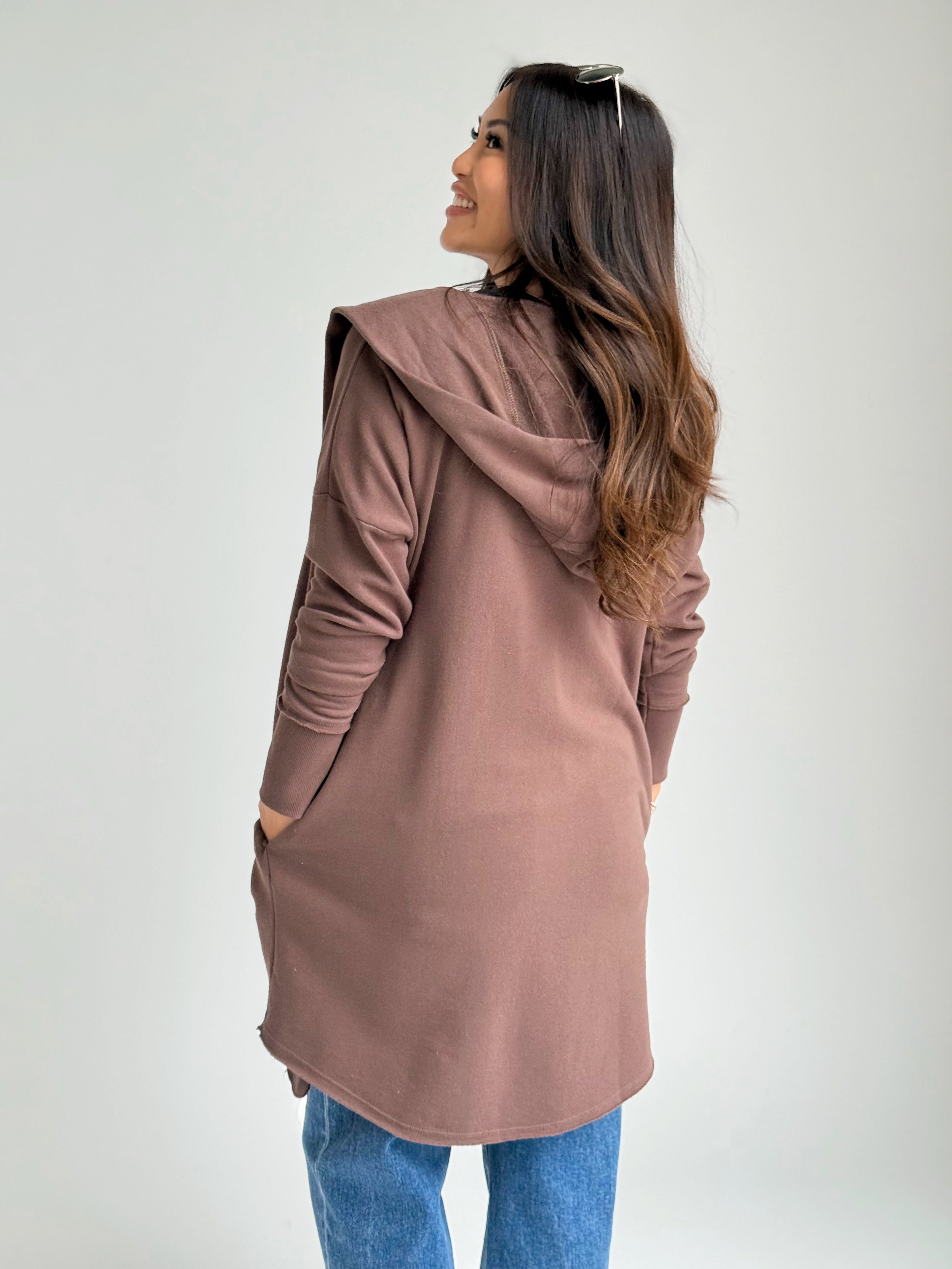 Moats Hooded Cardigan - RICH SOIL