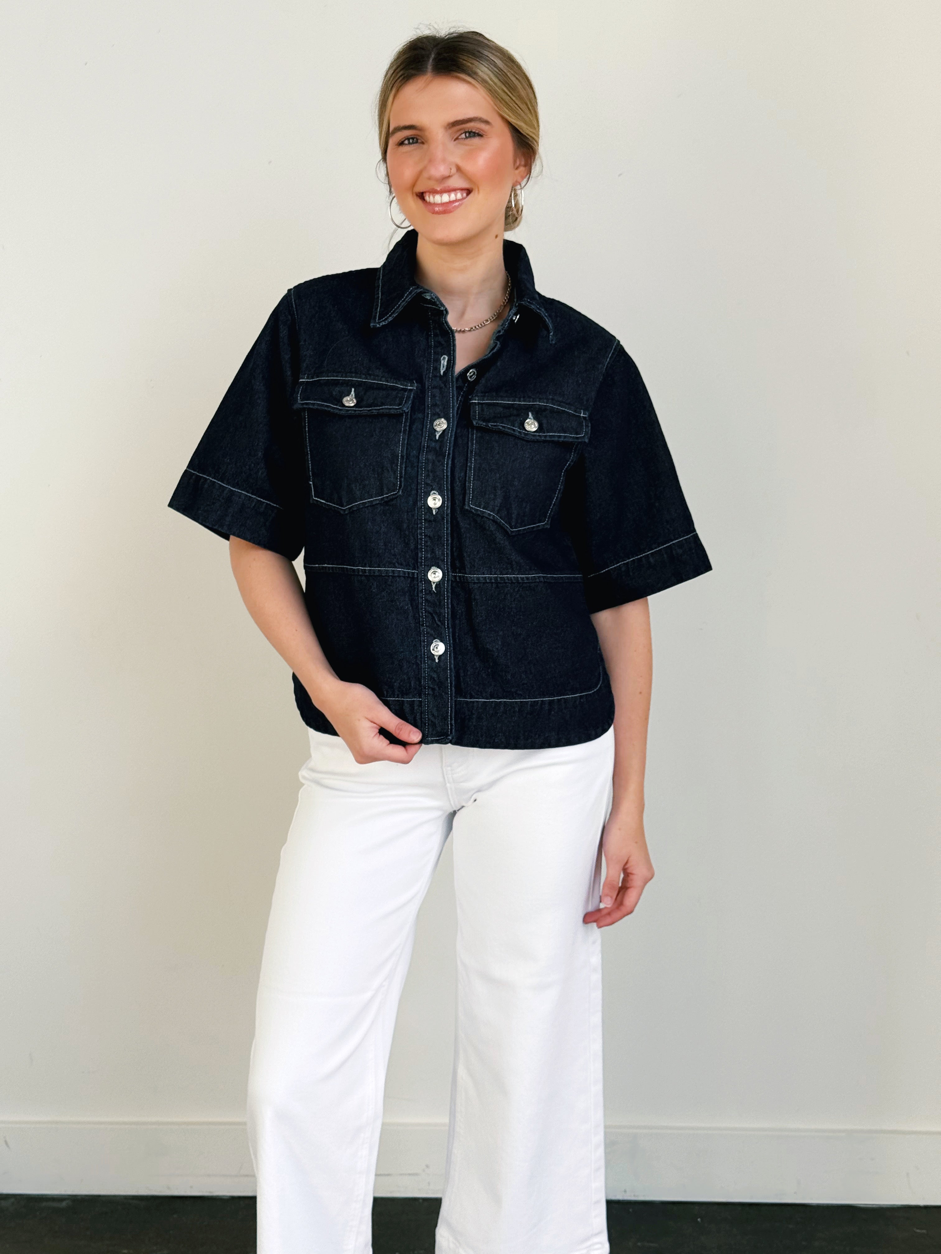 [STEVE MADDEN] Damien Denim Jacket - BIJOU BLUE