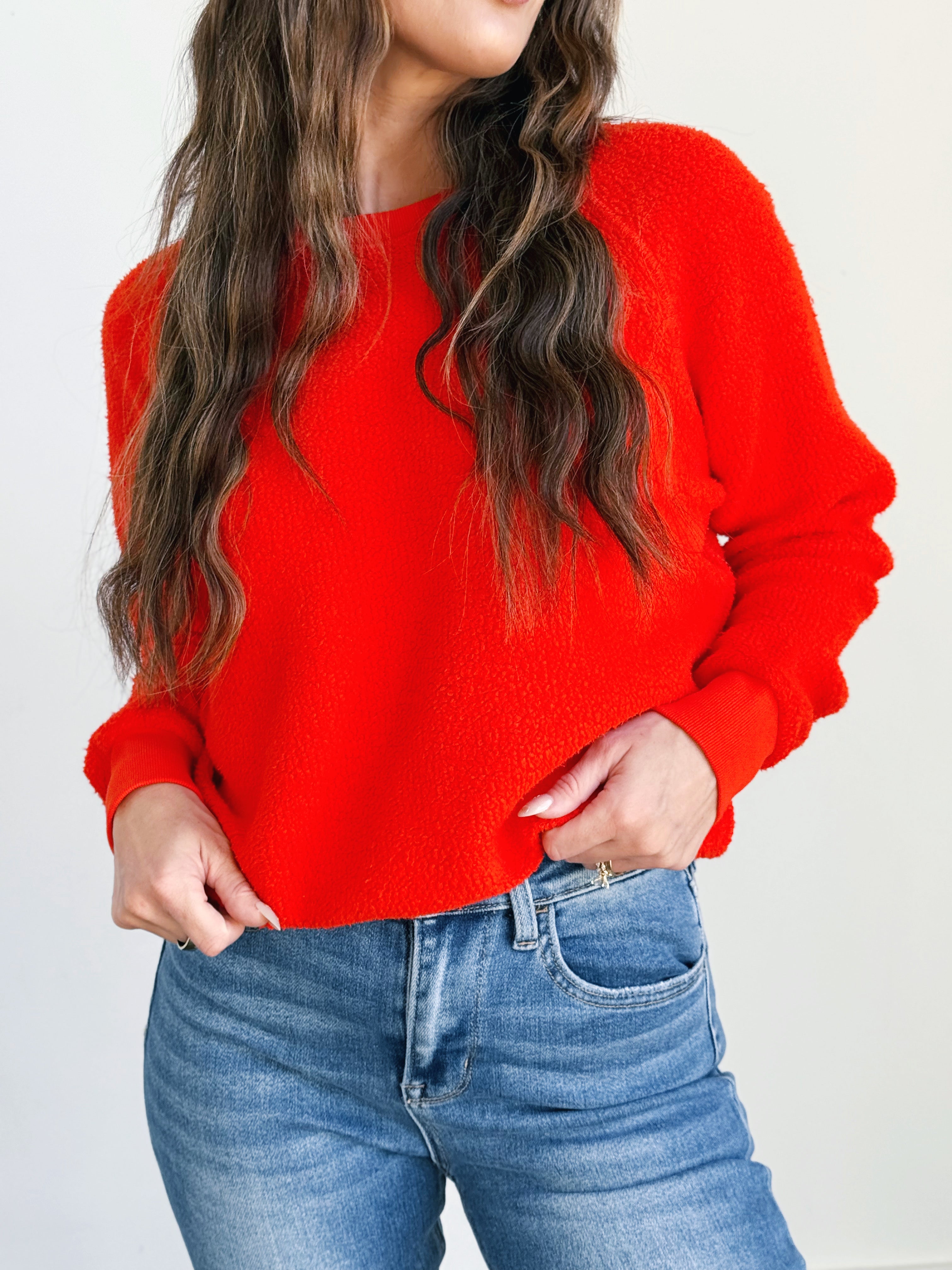 [PERFECTWHITETEE] Ziggy Sweatshirt - TOMATO