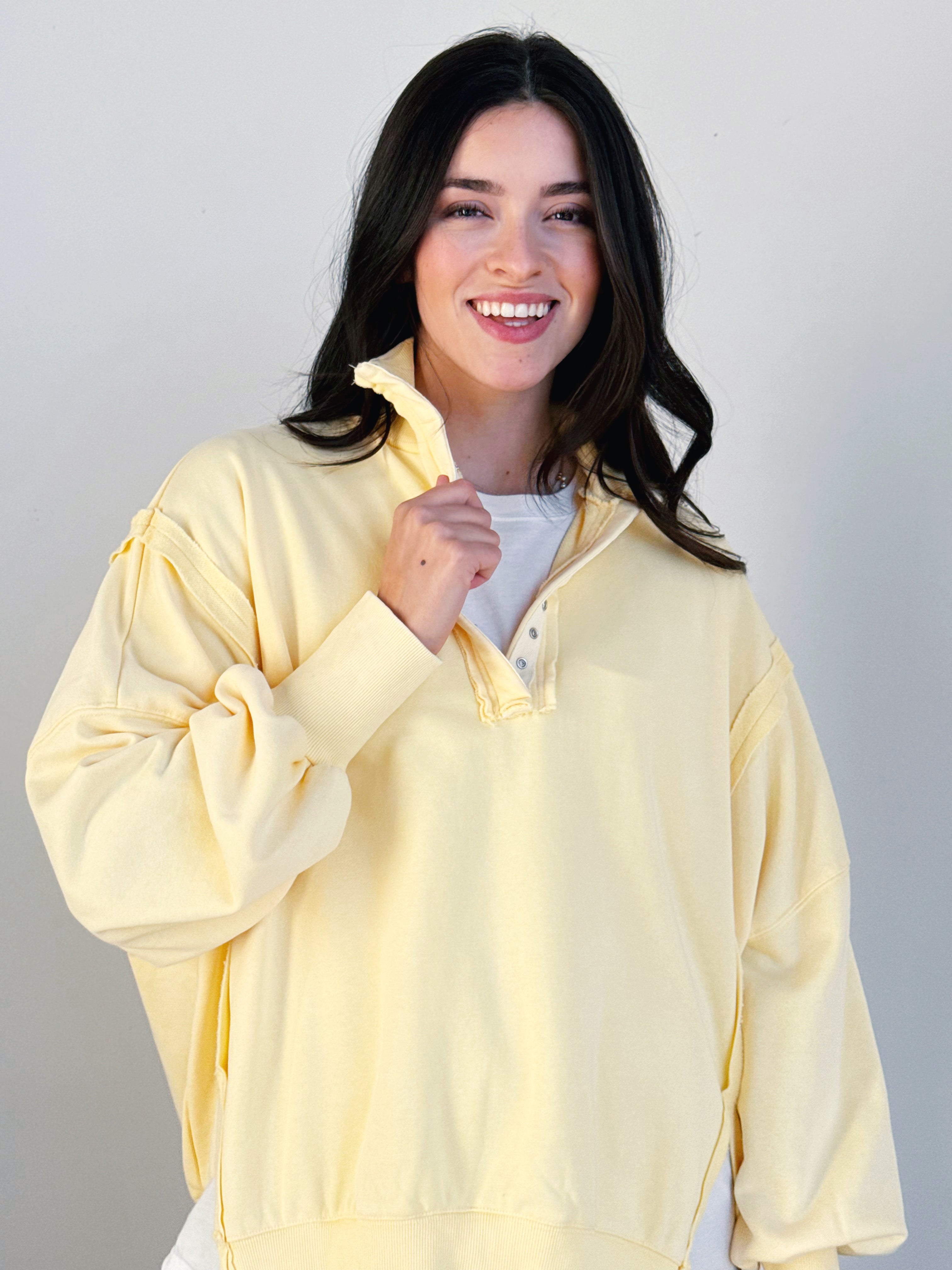 Hideaway Sweatshirt - BUTTER CREAM