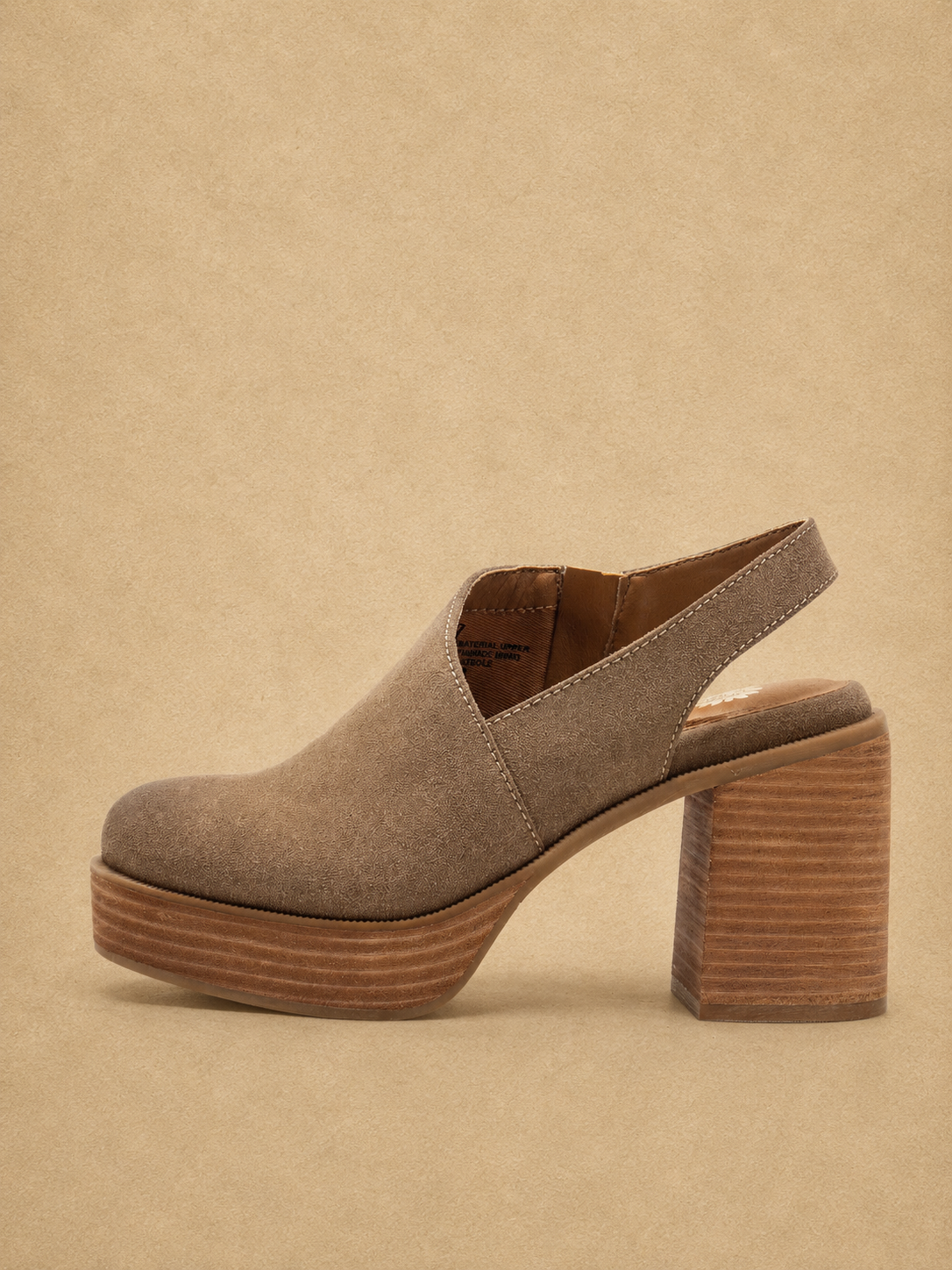 Laine Slingback Clog - TAUPE