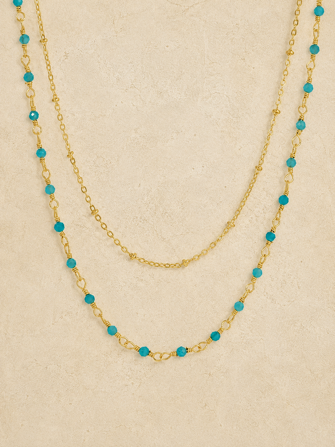 Tidepool Layered Necklace - AQUA