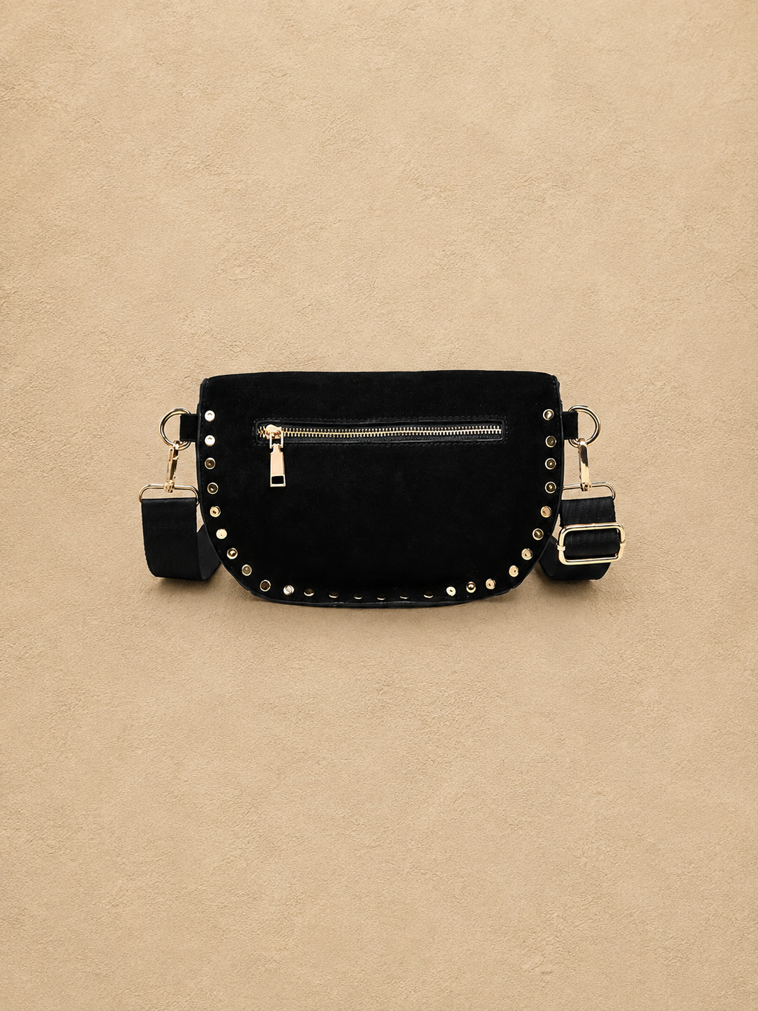 Gizelle Suede Belt Bag - BLACK