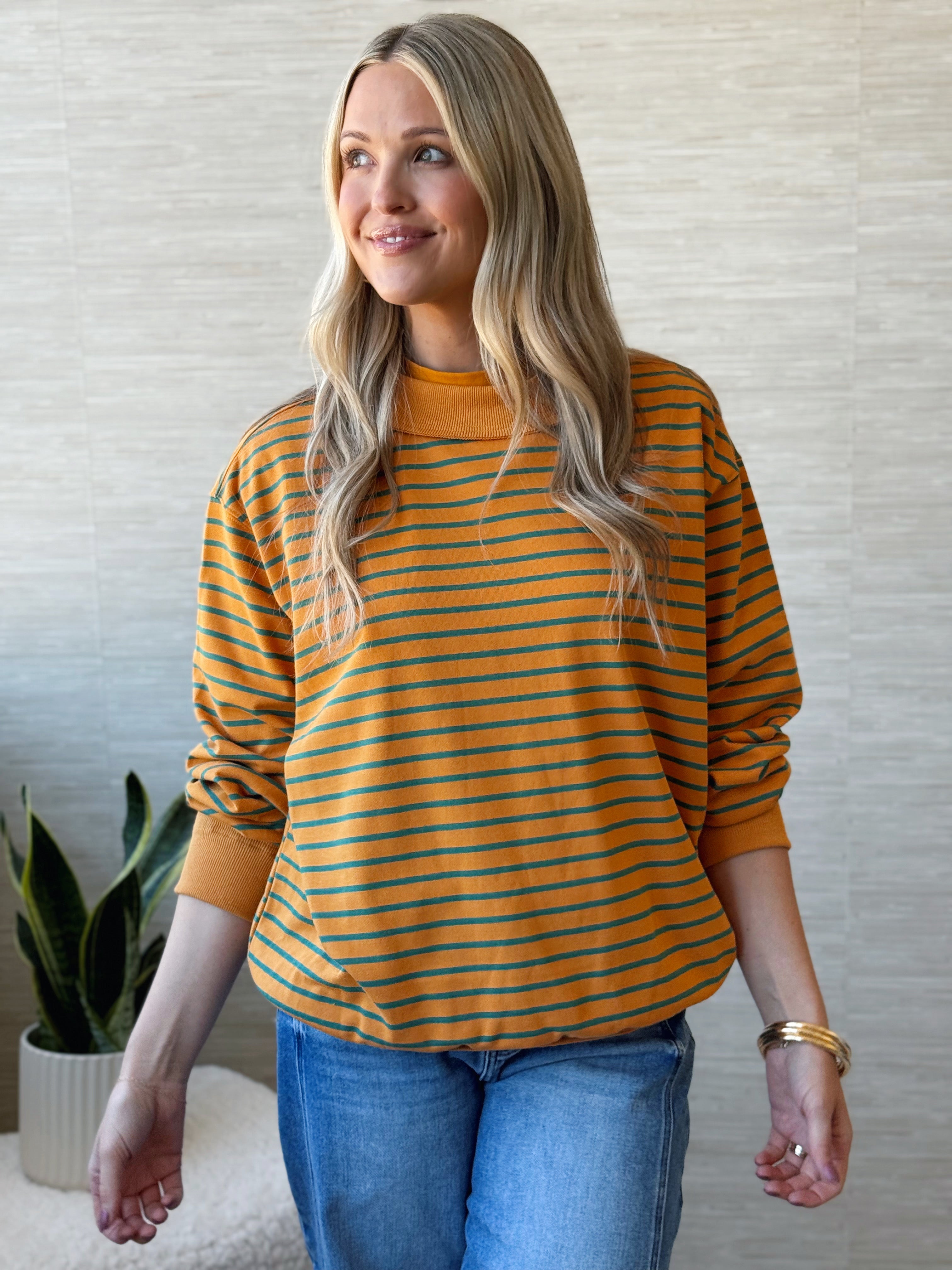 Recess Ready Pullover - MUSTARD/TEAL