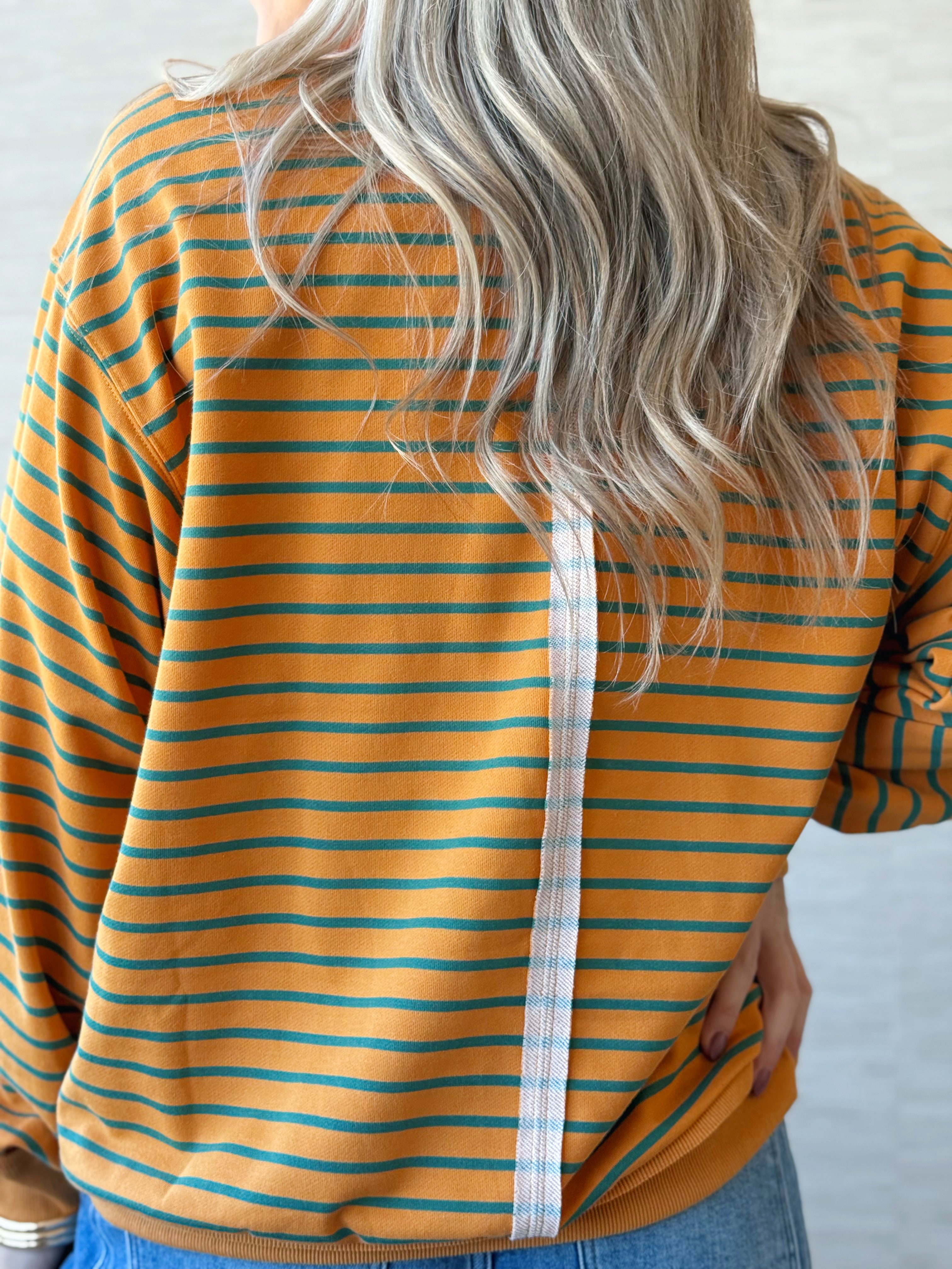 Recess Ready Pullover - MUSTARD/TEAL