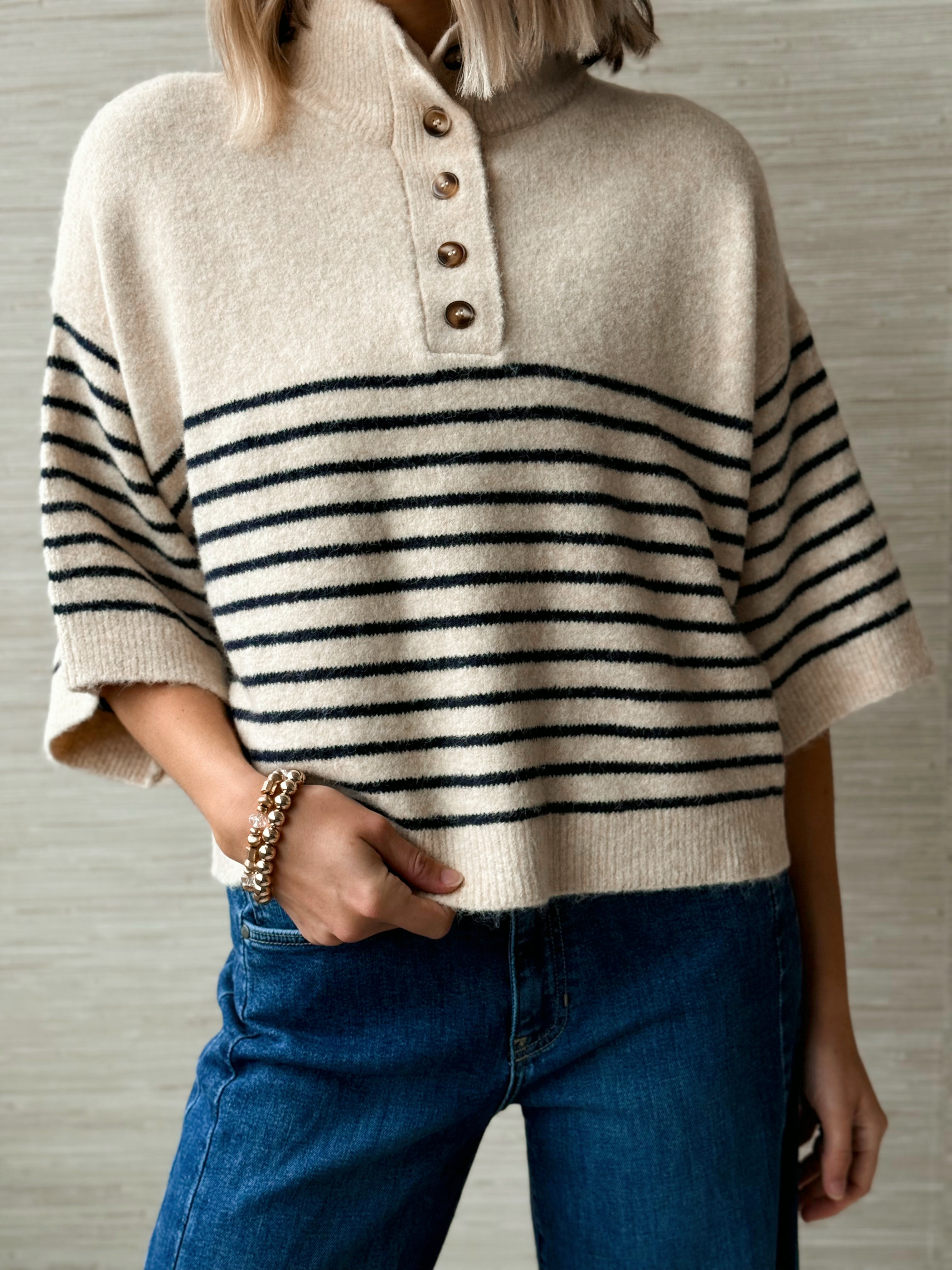 Piper Funnel Sweater - ECRU