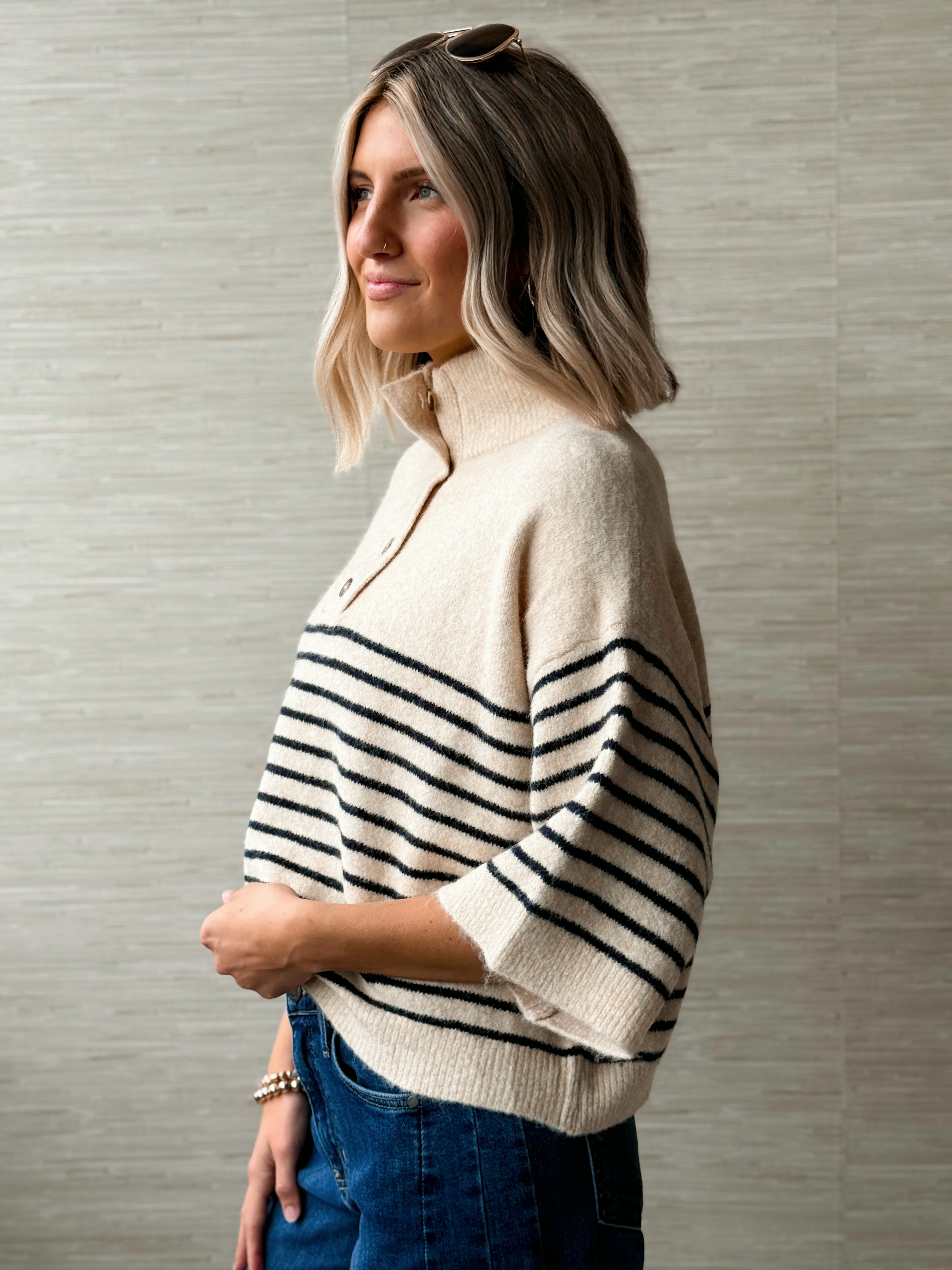 Piper Funnel Sweater - ECRU