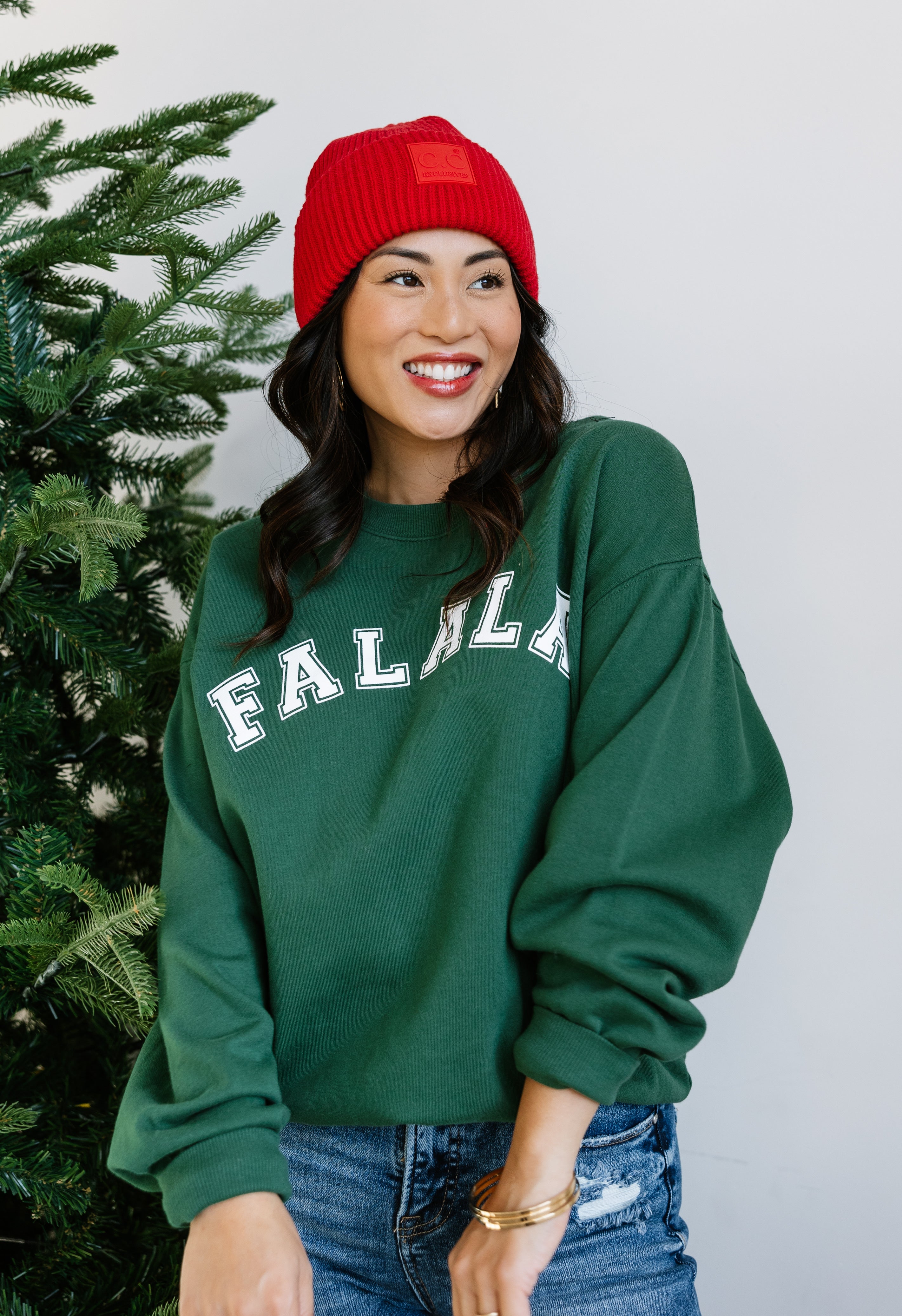 Fa La La Sweatshirt - FOREST