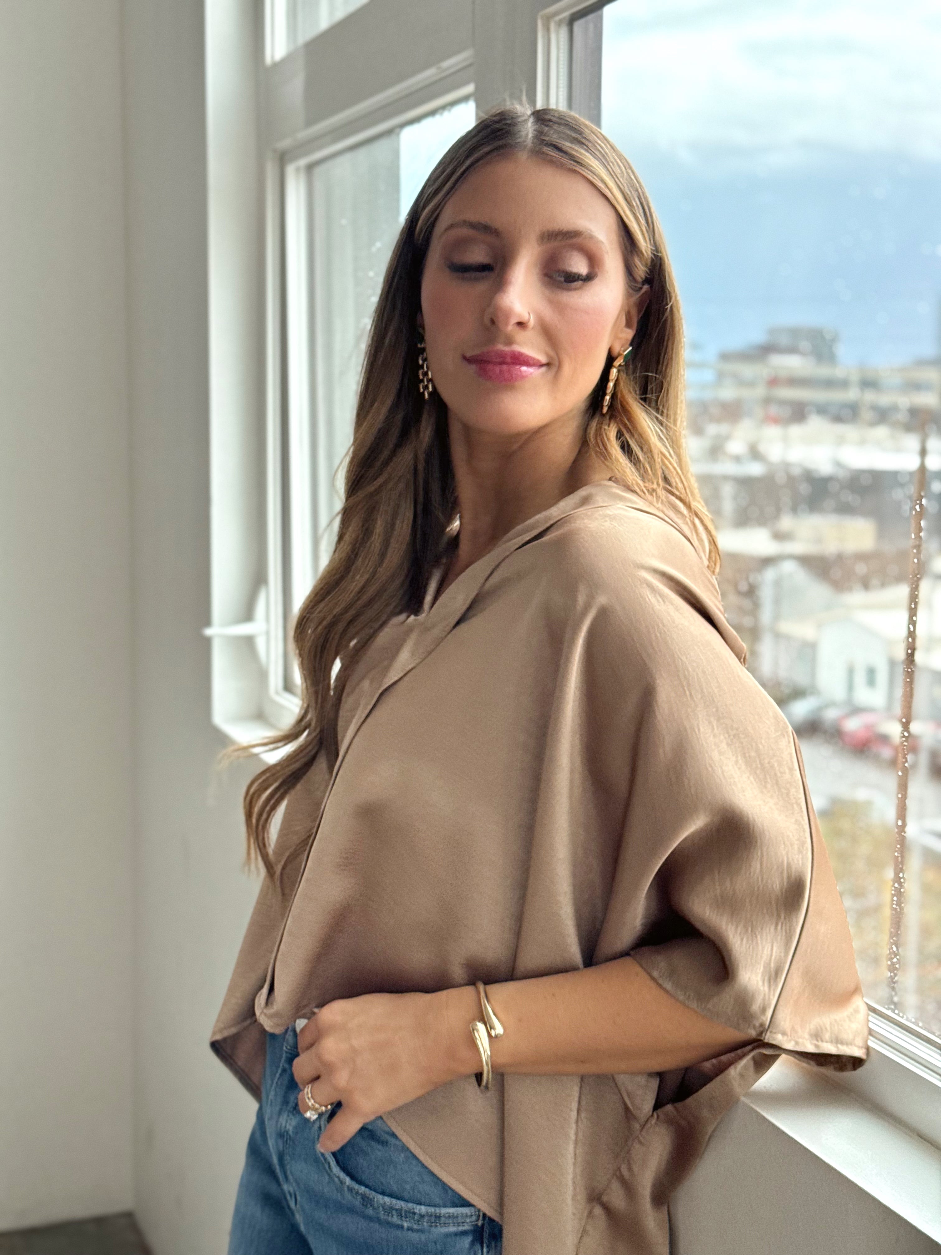 Soirée Blouse - TAUPE