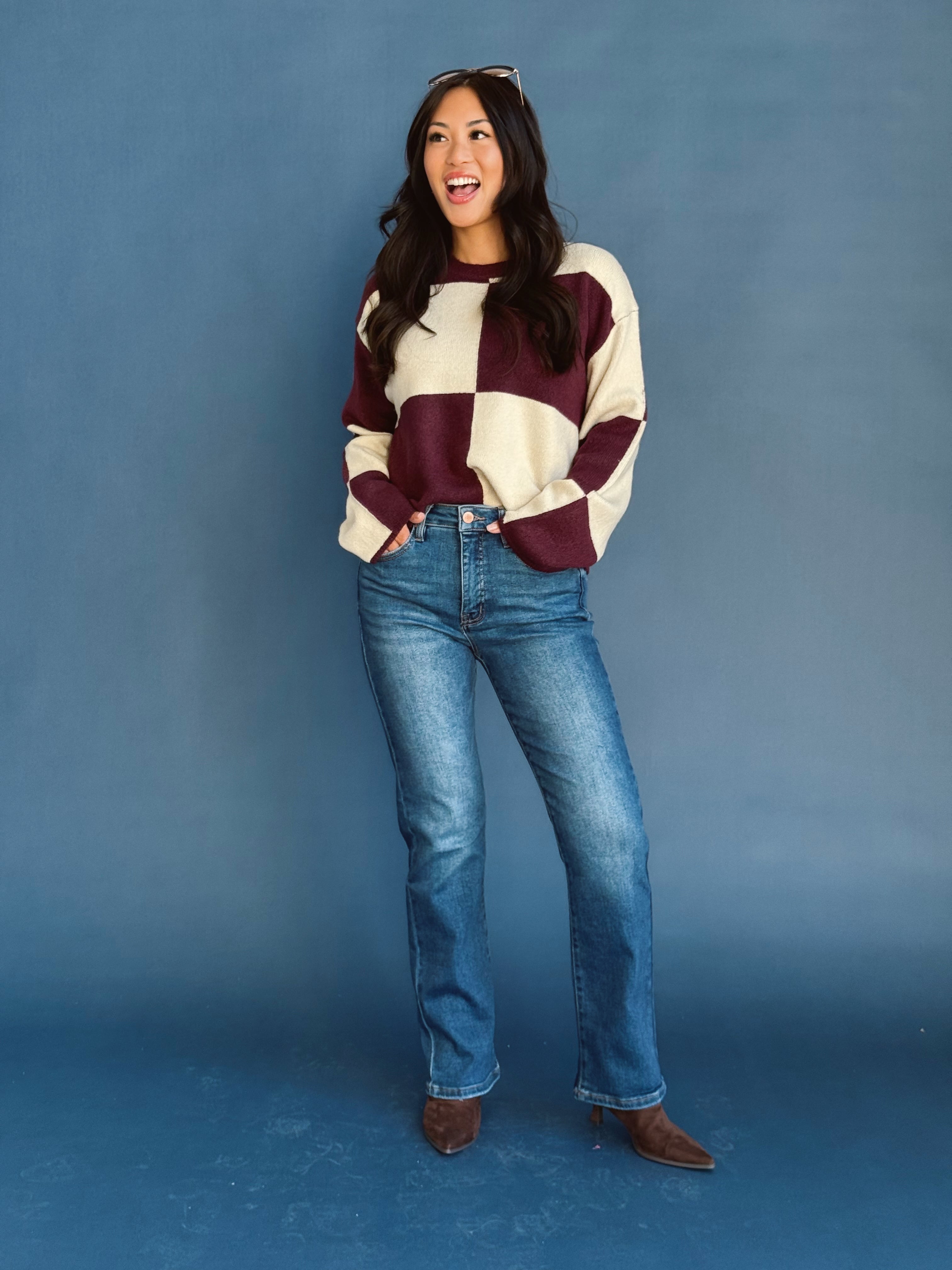 Destiny Sweater - DARK CHERRY