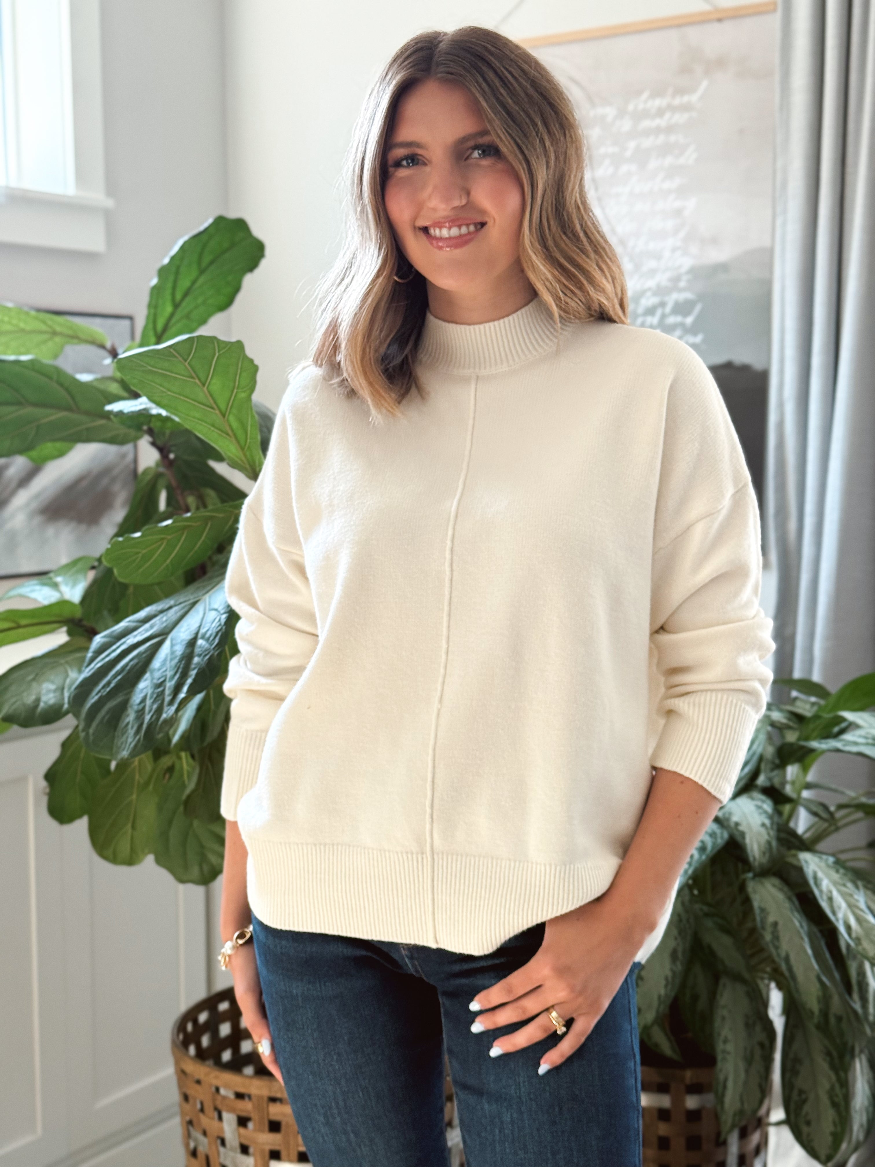 Thinking Out Loud Sweater - CREAM