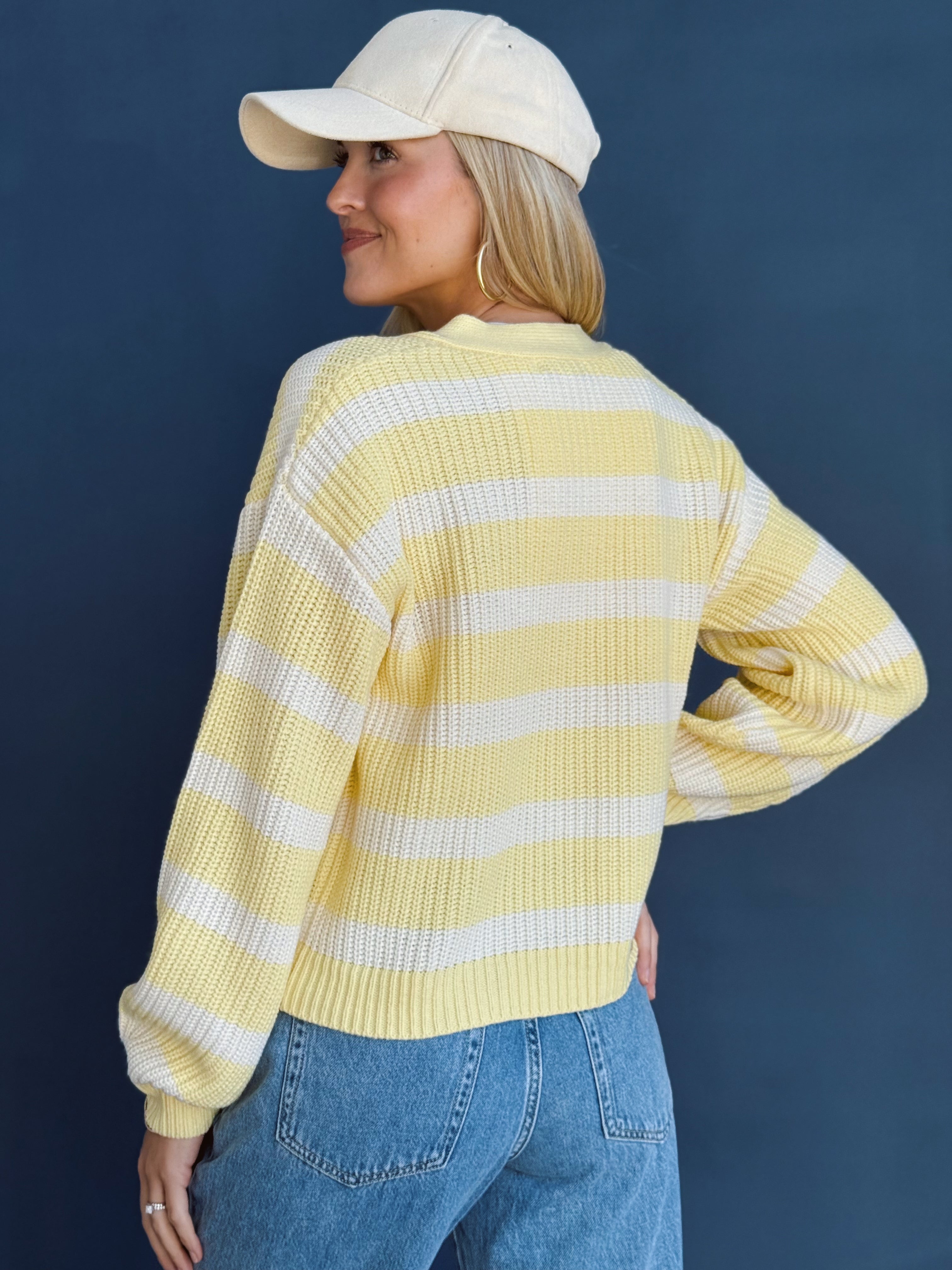 Walk In The Park Cardigan - YELLOW