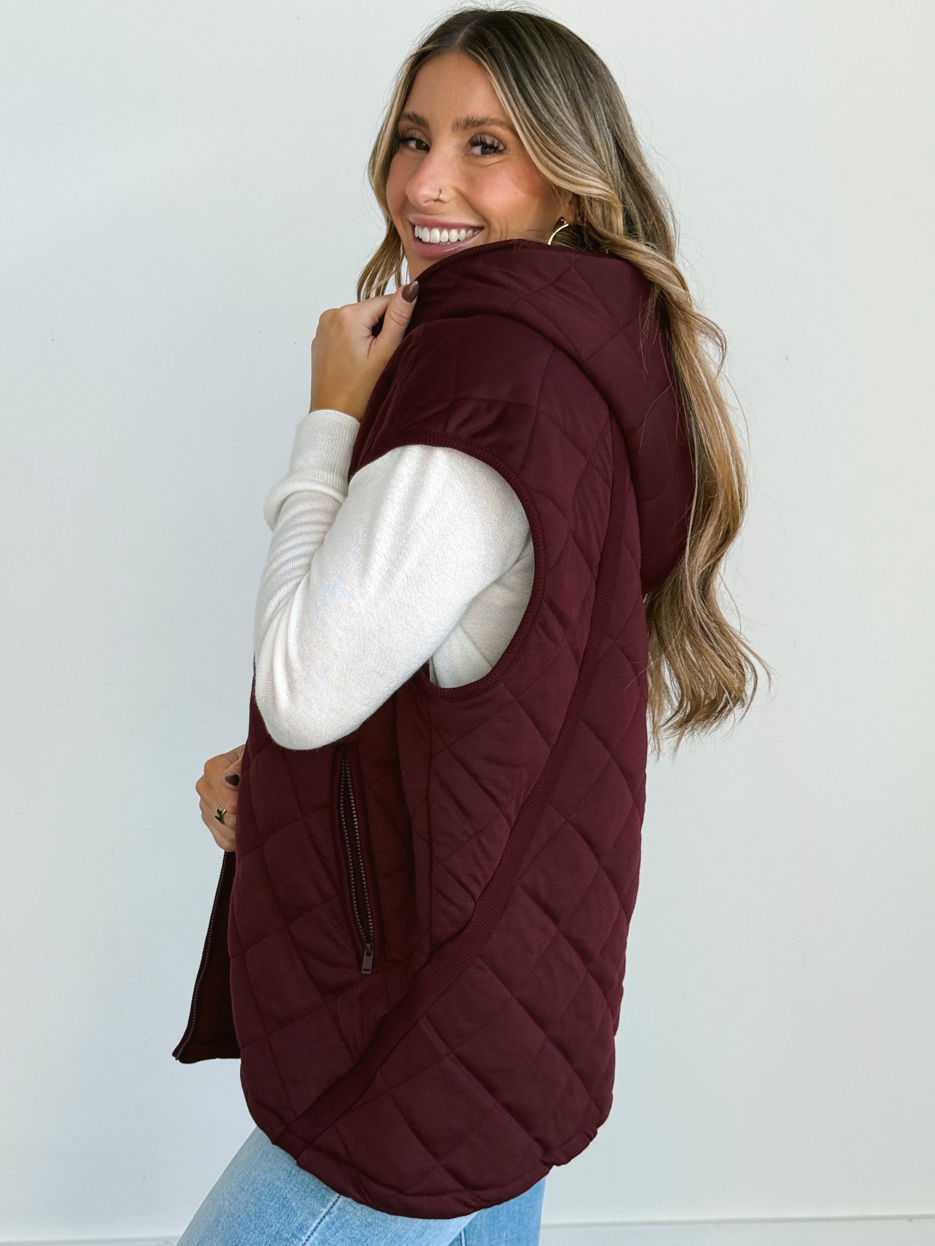 Sophia Vest - DARK CHERRY