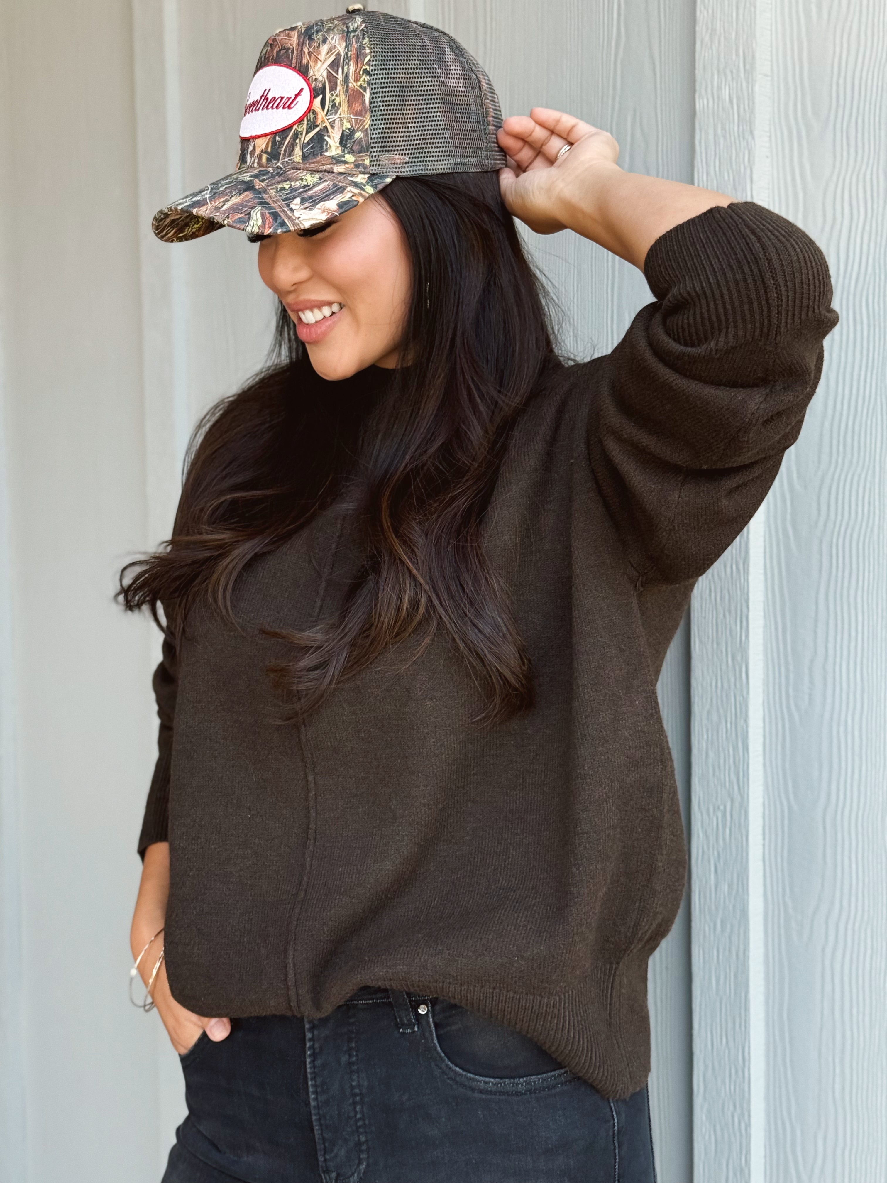 Thinking Out Loud Sweater - BROWN