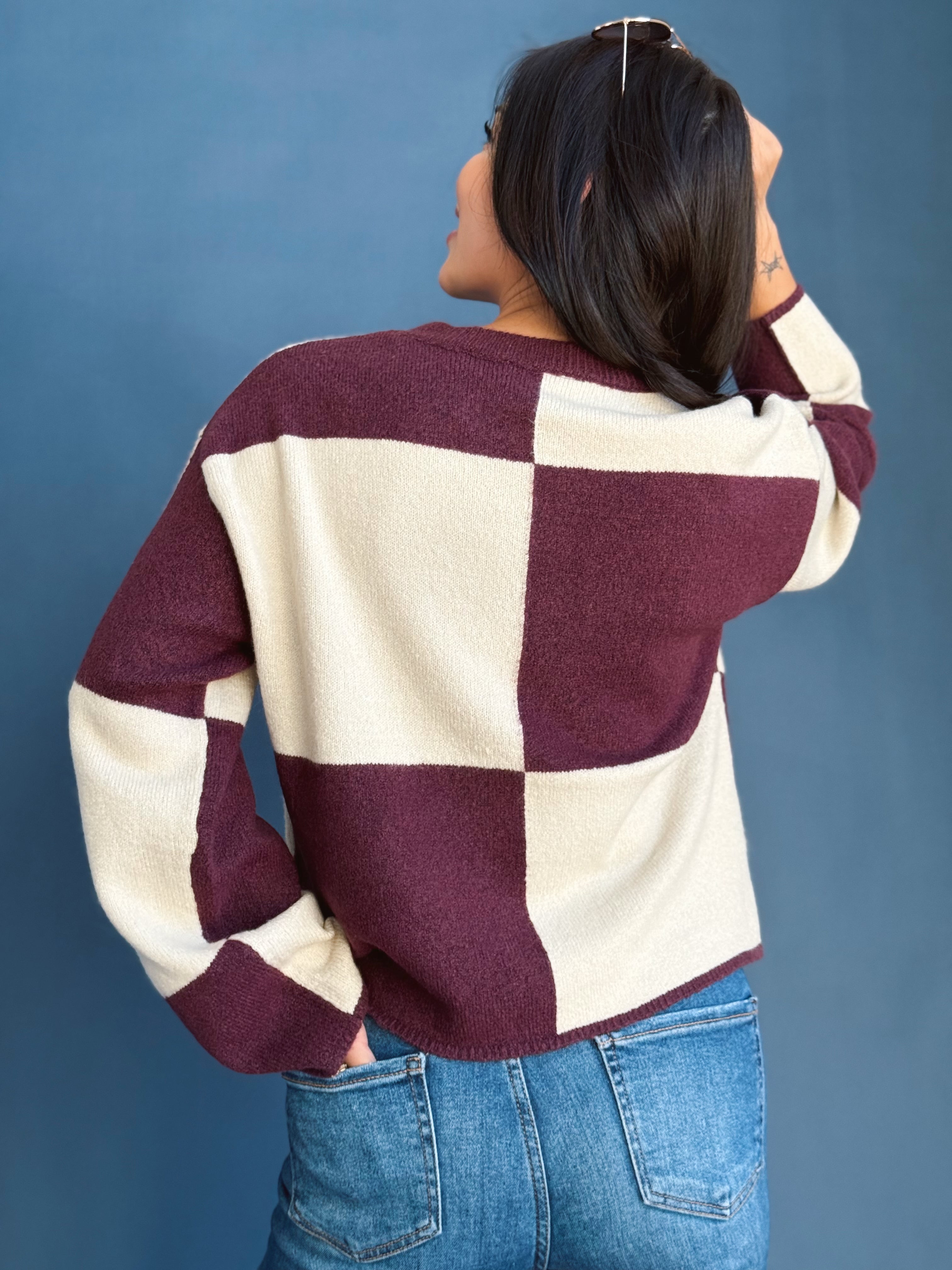 Destiny Sweater - DARK CHERRY