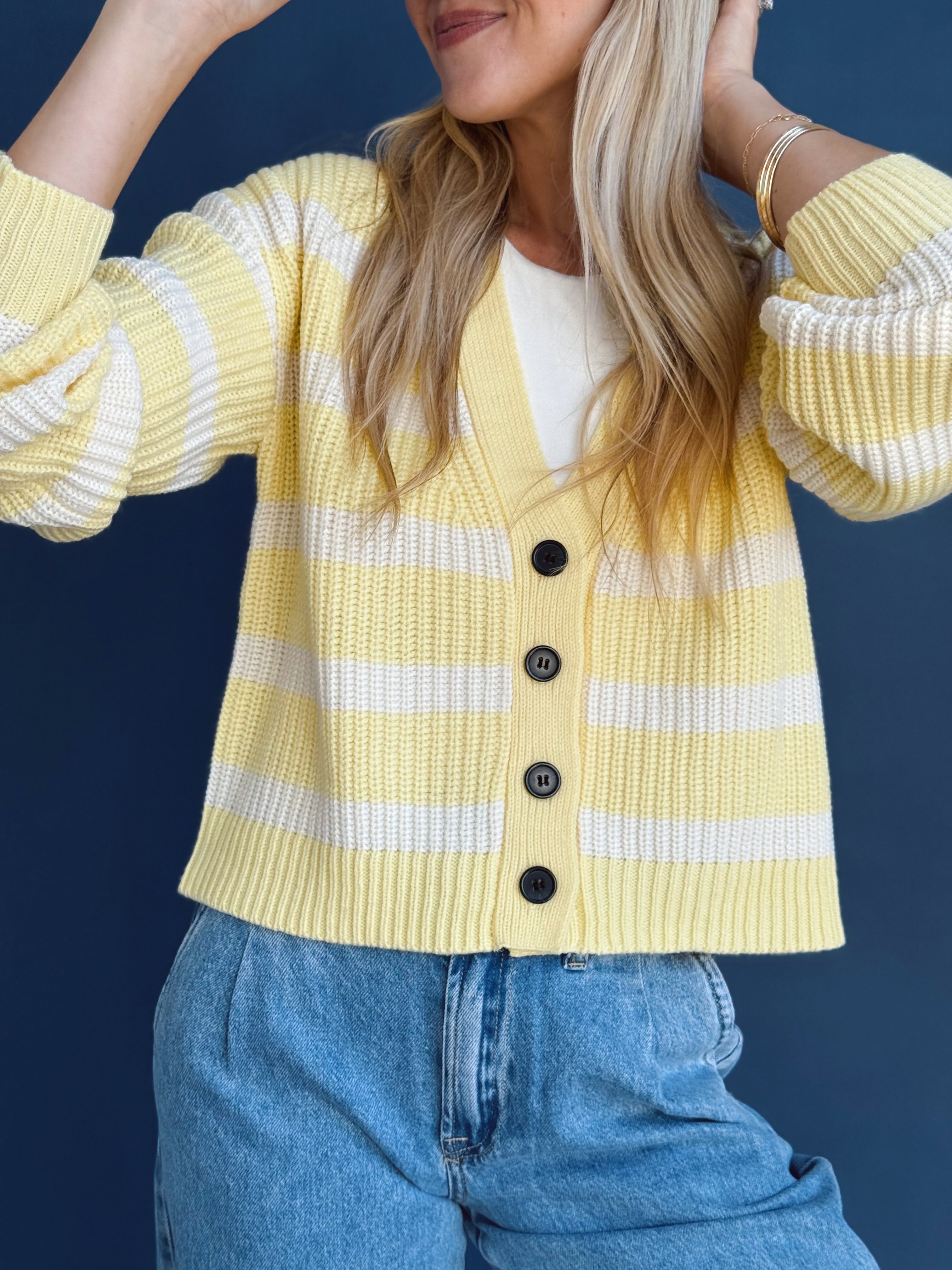 Walk In The Park Cardigan - YELLOW