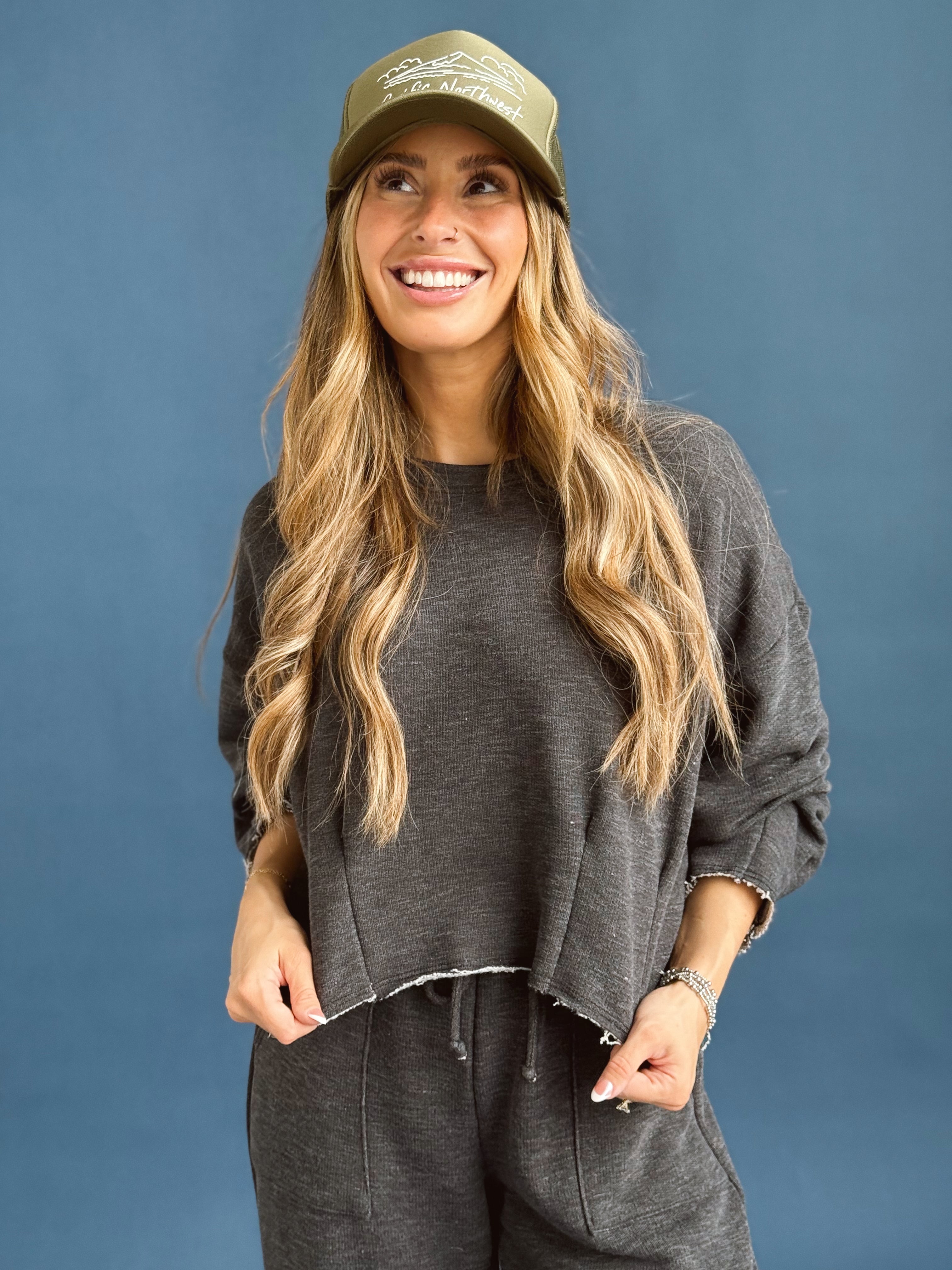 Coffee Run Sweatshirt - CHARCOAL