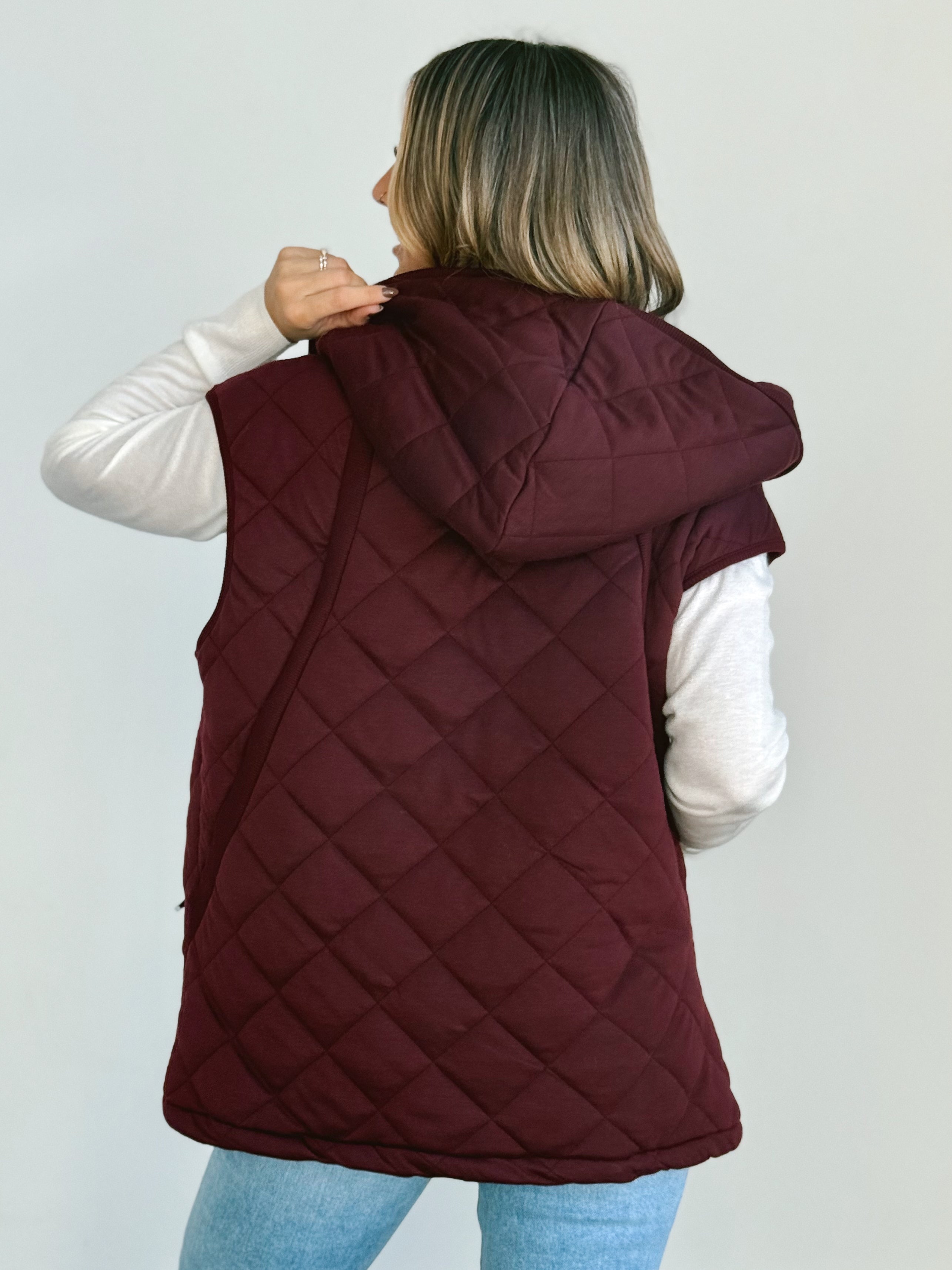 Sophia Vest - DARK CHERRY