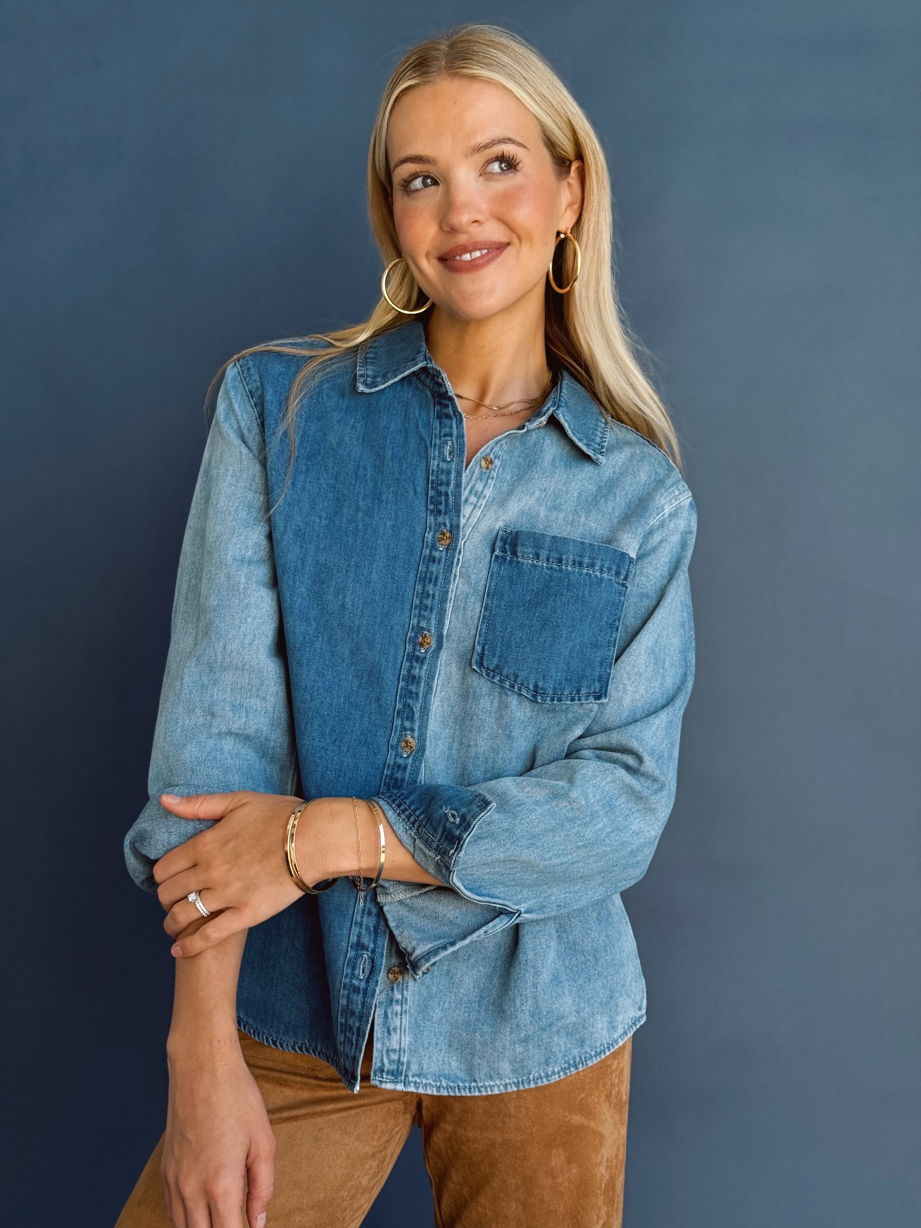 Swanson Top - DARK DENIM