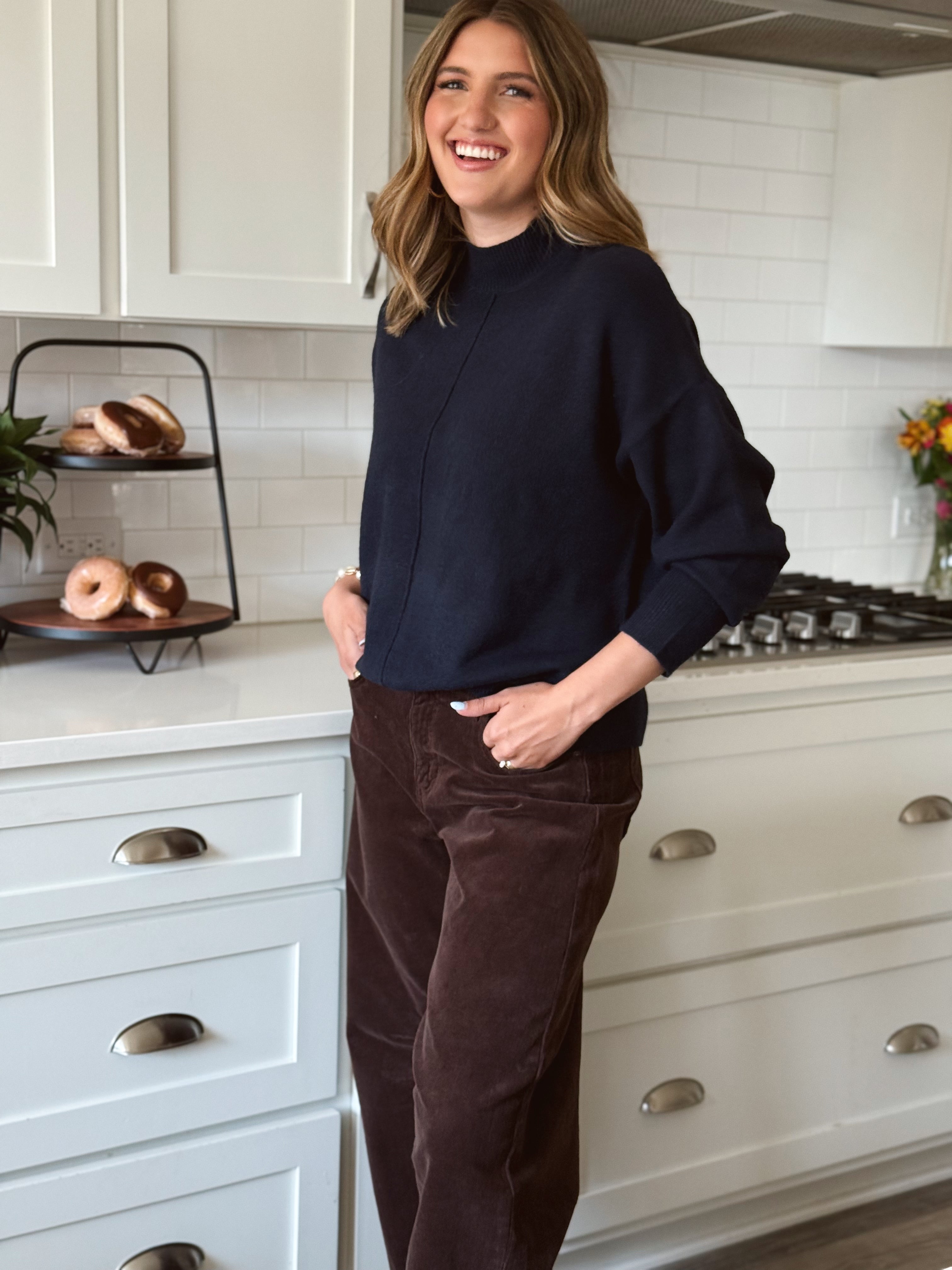 Thinking Out Loud Sweater - NAVY