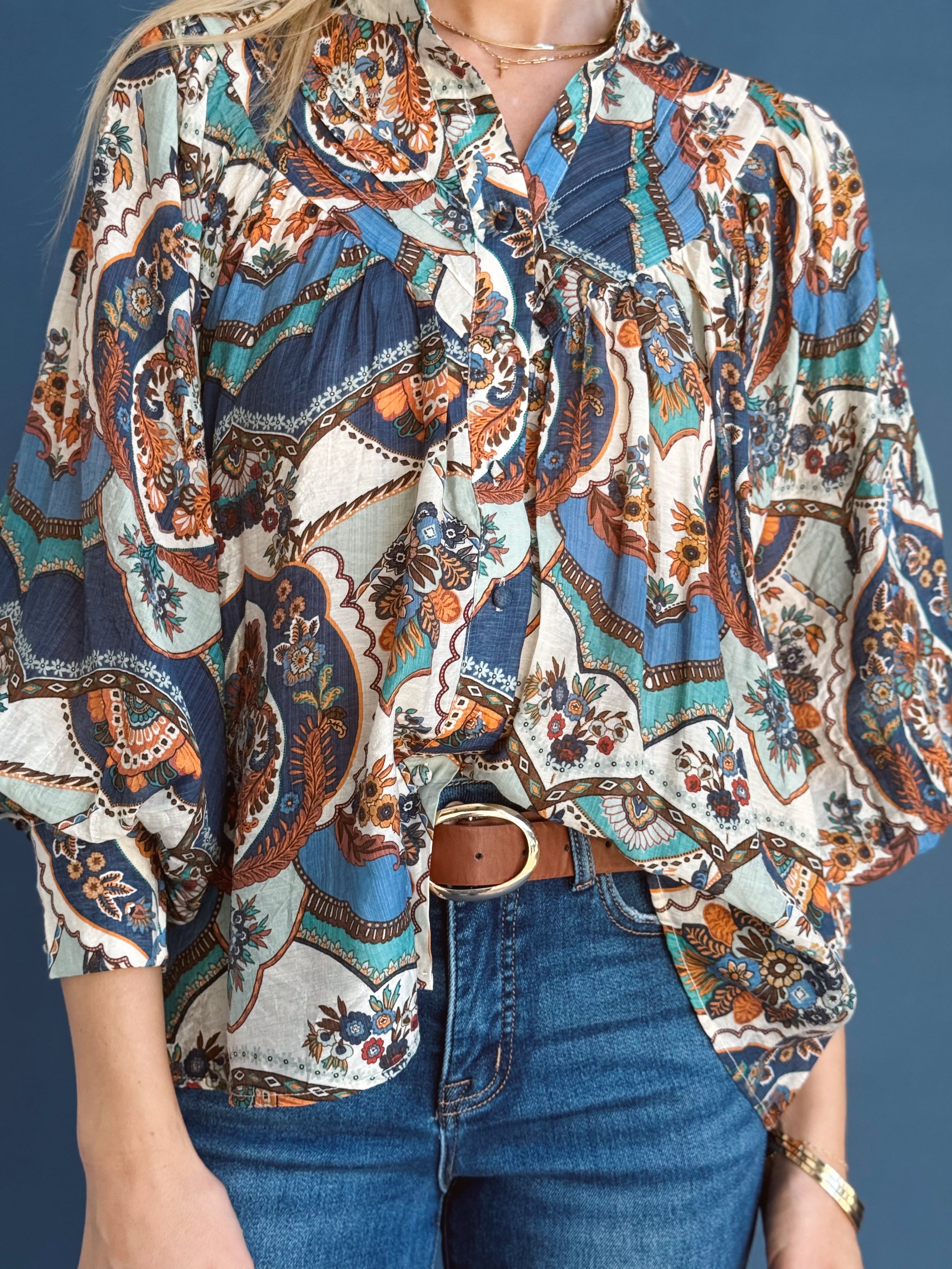 Tamara Blouse - SAPPHIRE BLUE