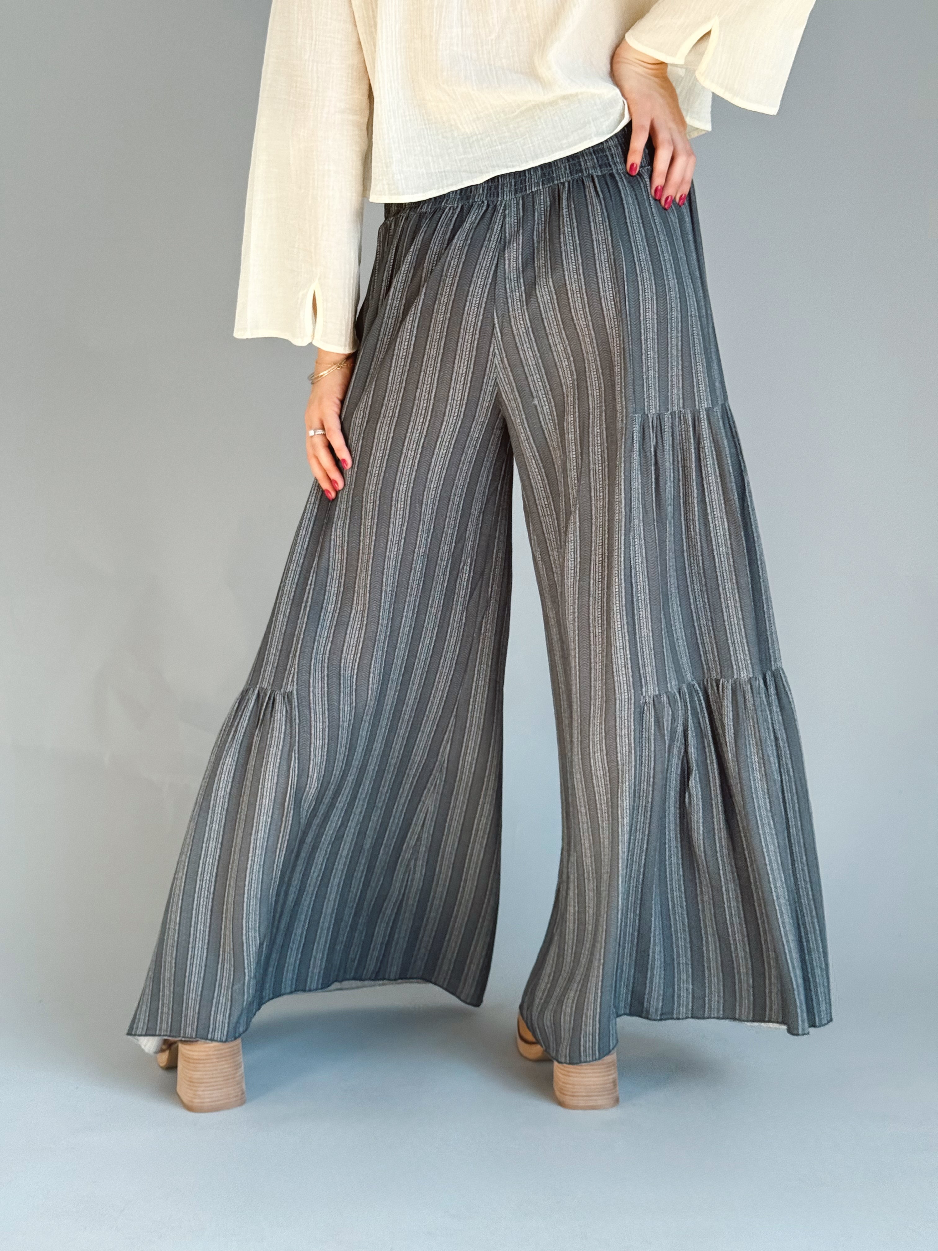 Midnight Pour Pants - CHARCOAL / OFF WHITE