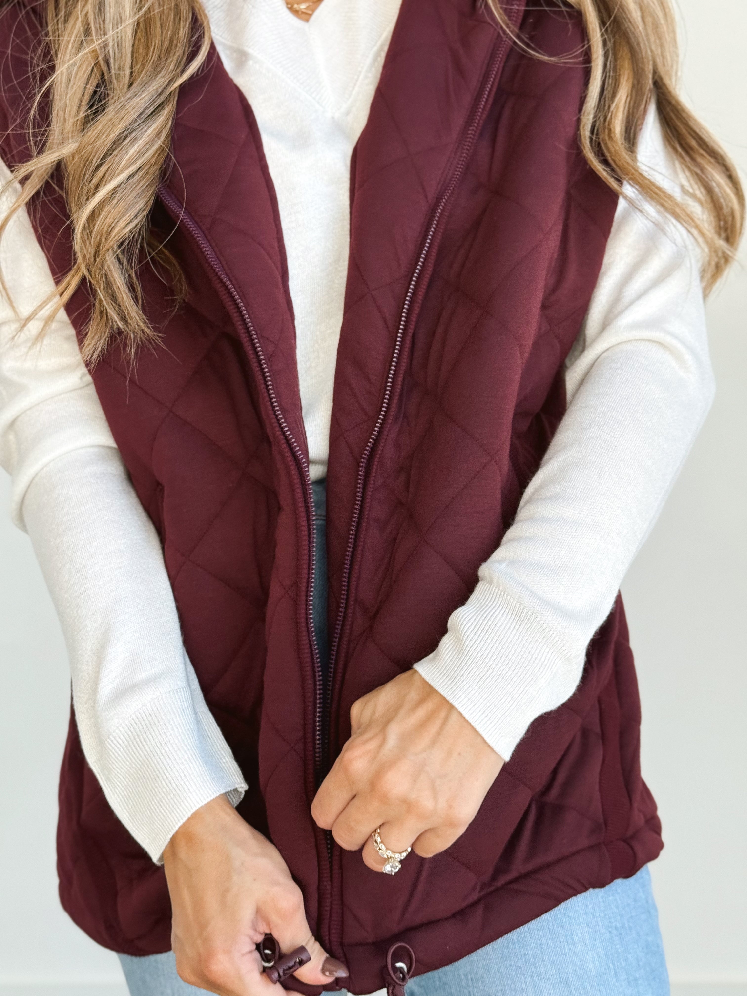Sophia Vest - DARK CHERRY