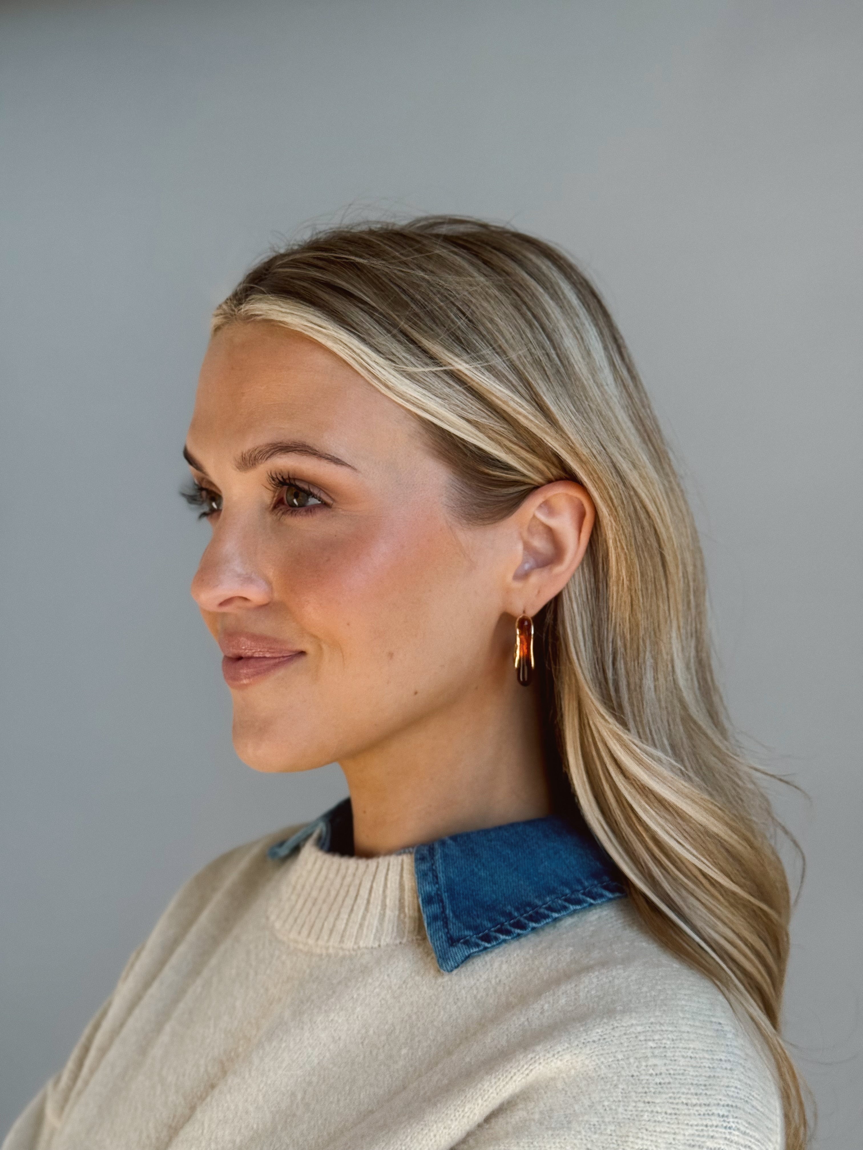 Fall Ready Set Of Earrings- DARK BROWN