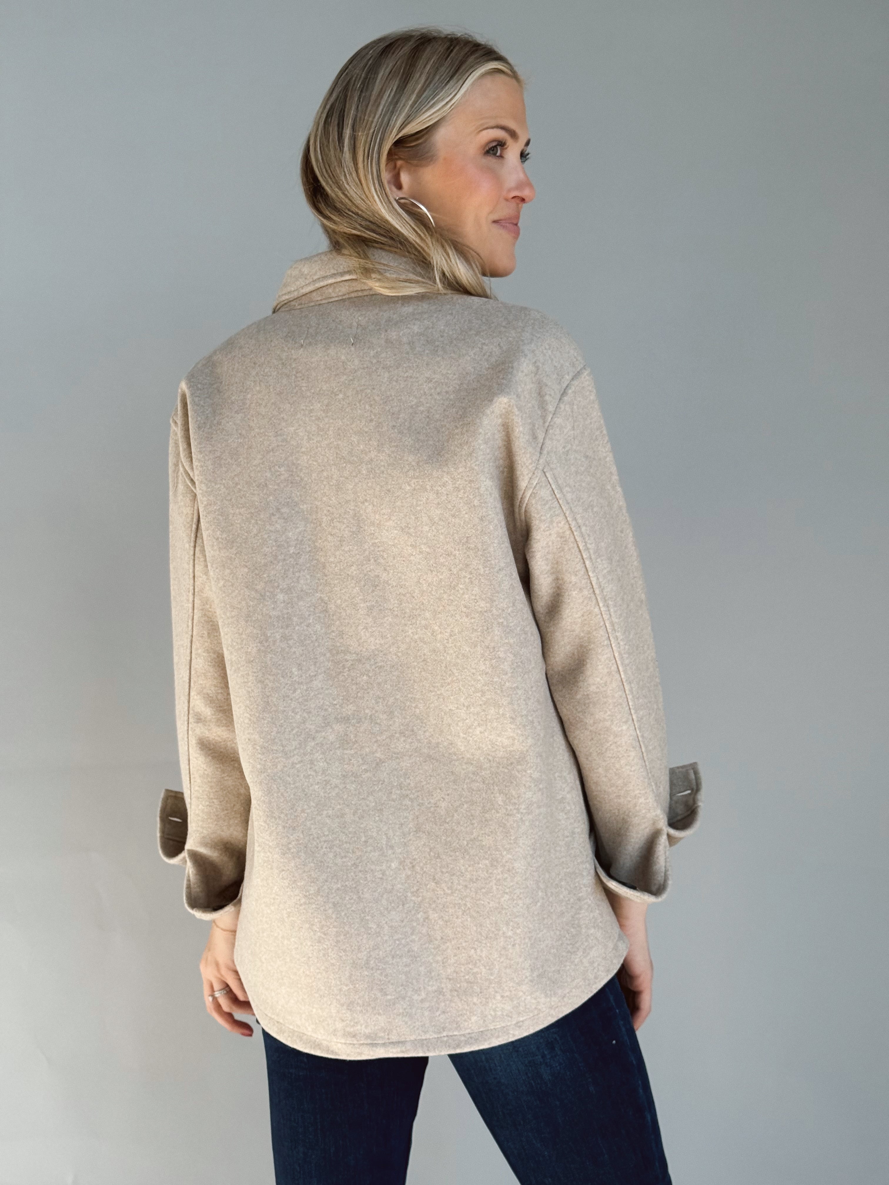 Willows House Blend Shacket - OATMEAL