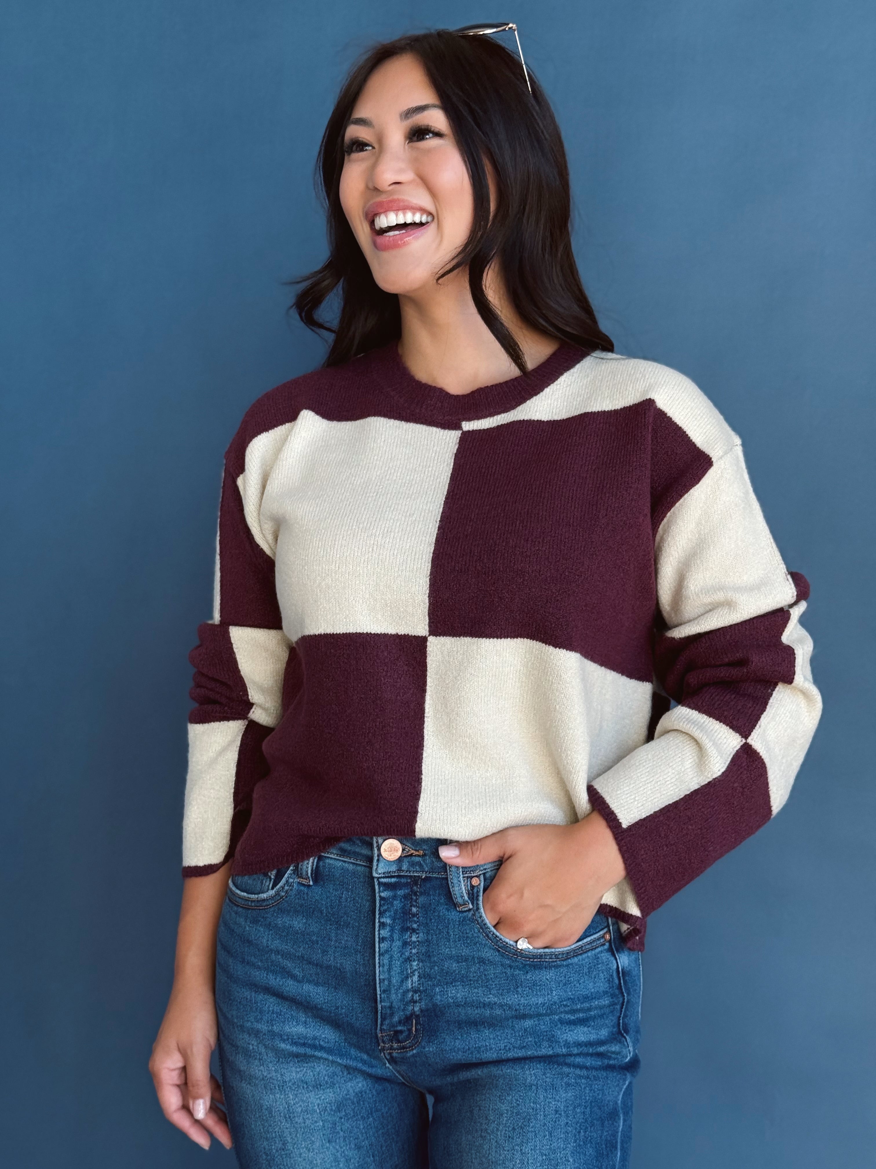 Destiny Sweater - DARK CHERRY