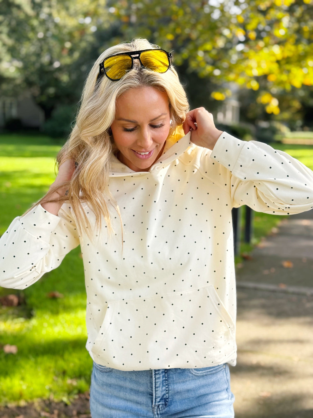 A Cozy Kind Of Day Hoodie - CREAM - willows clothing SWEATSHIRT