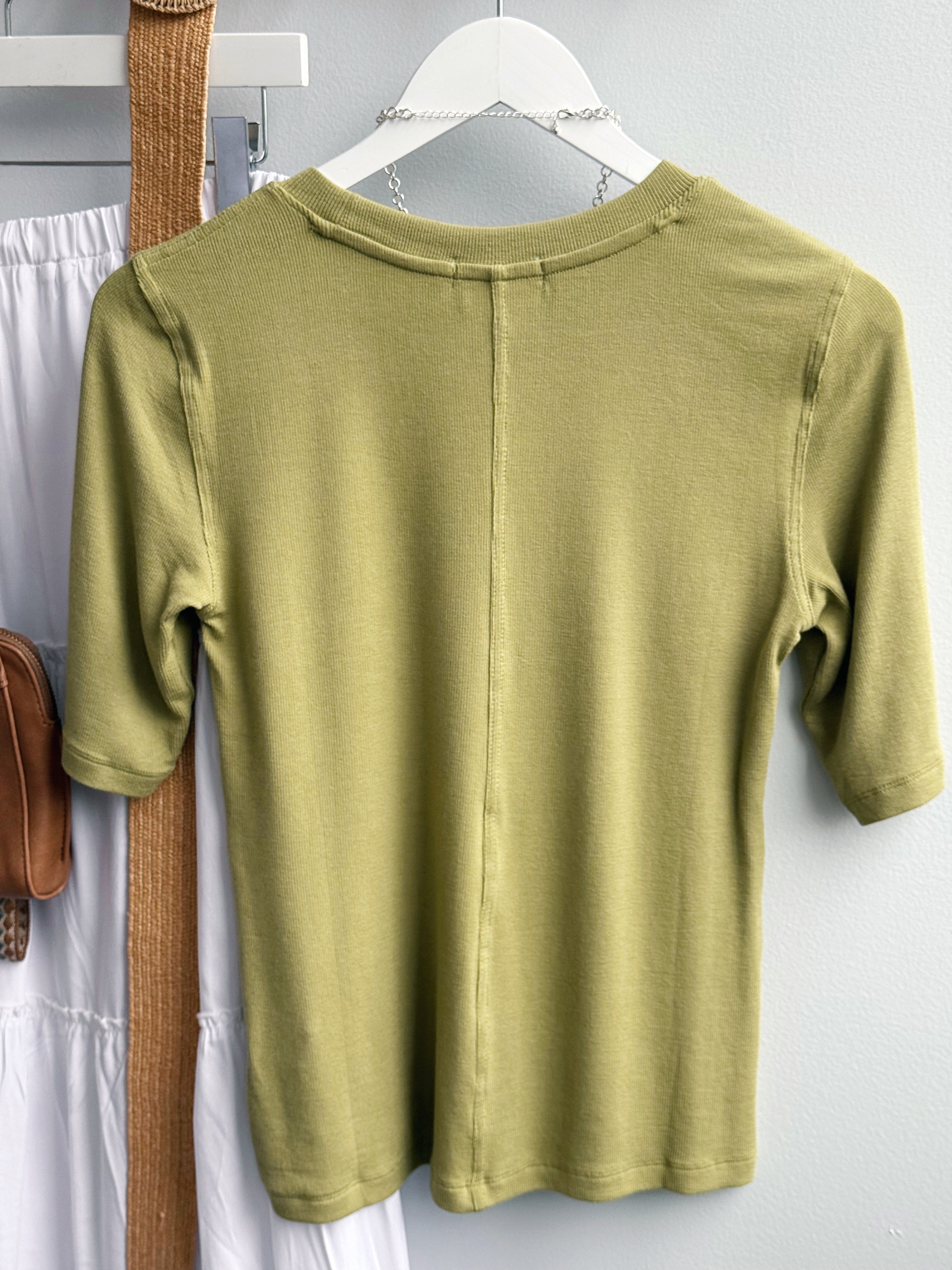 Abby Tee - MATCHA - willows clothing S/S SHIRT