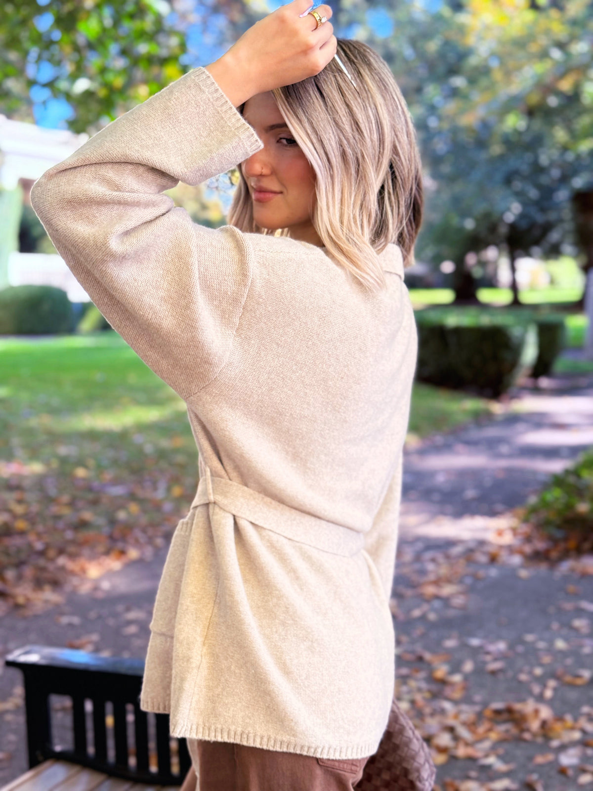 Acorn Cardigan - OATMEAL - willows clothing Cardigan
