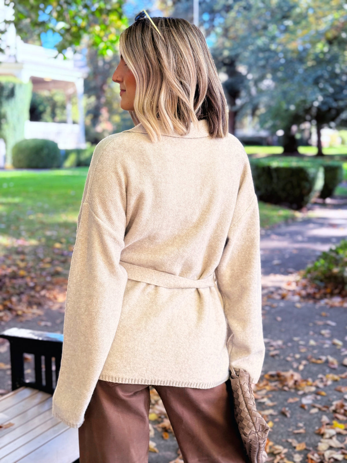 Acorn Cardigan - OATMEAL - willows clothing Cardigan