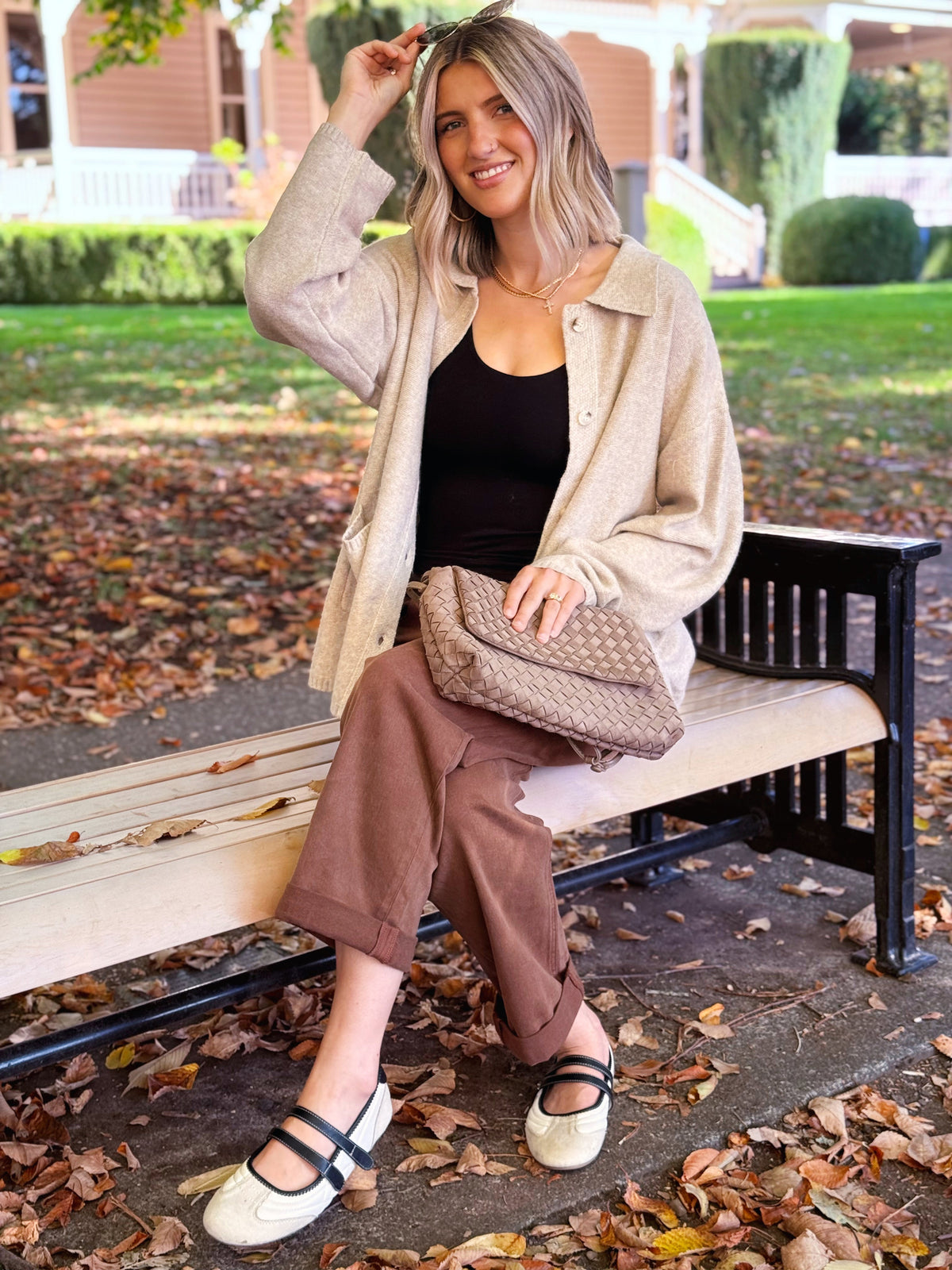 Acorn Cardigan - OATMEAL - willows clothing Cardigan