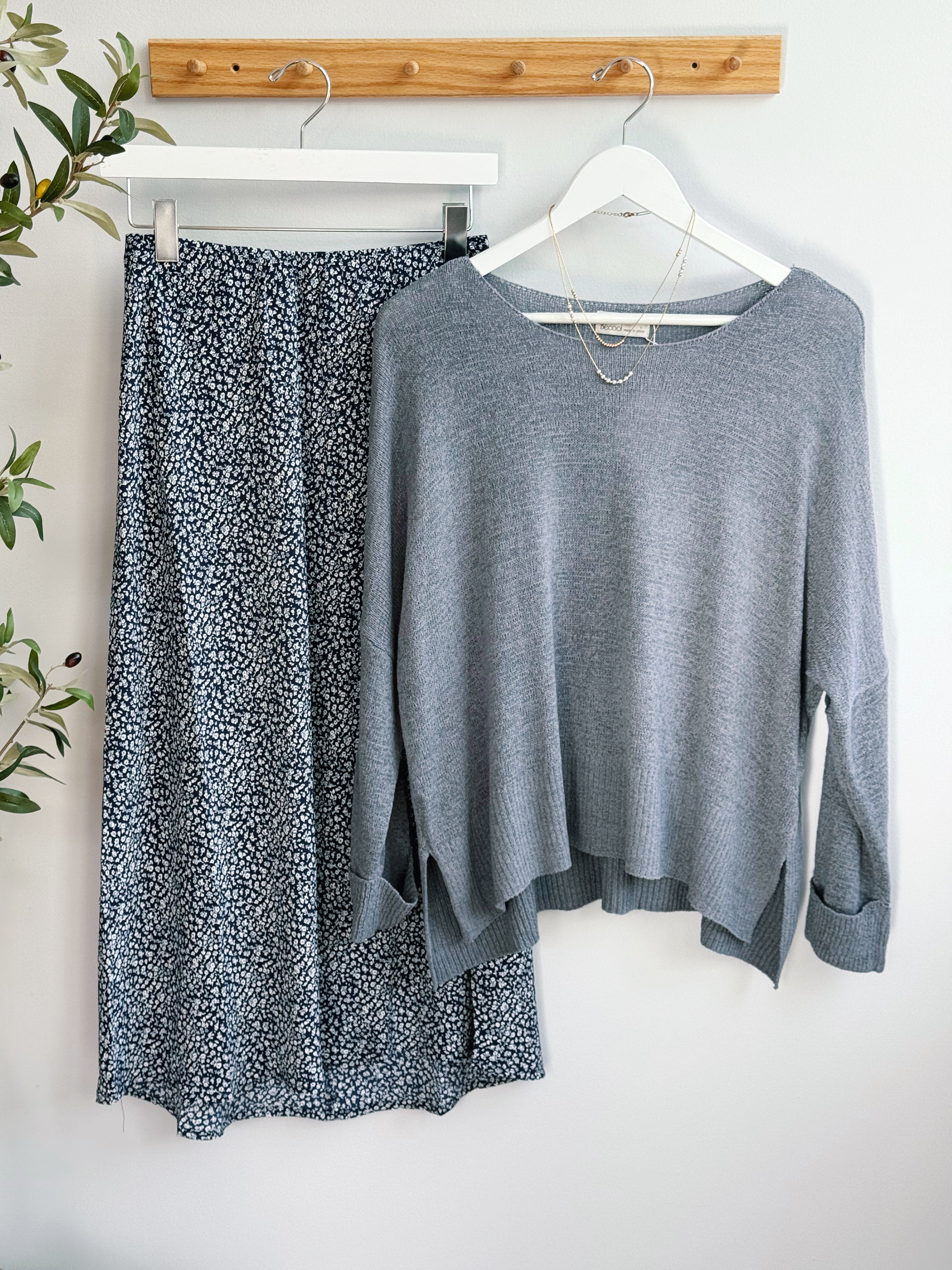 After Rain Sweater - SLATE - willows clothing SWEATER