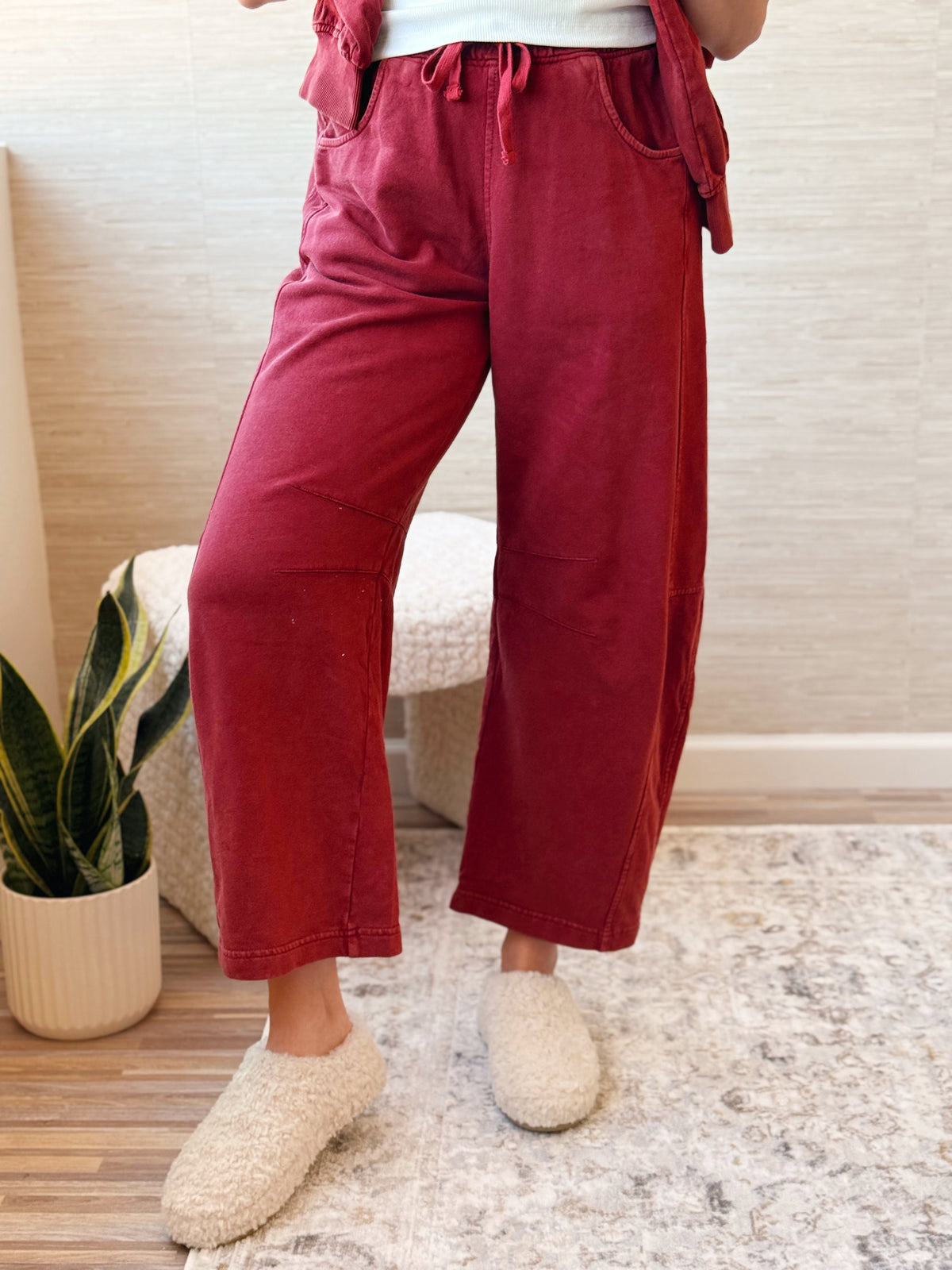 Airport Barrel Sweatpants - CRIMSON - willows clothing Sweatpants