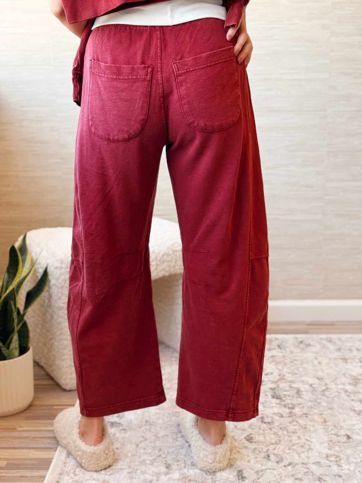 Airport Barrel Sweatpants - CRIMSON - willows clothing Sweatpants
