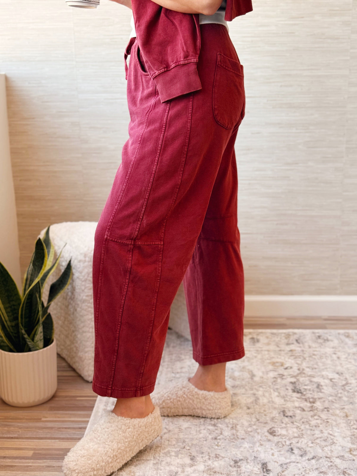 Airport Barrel Sweatpants - CRIMSON - willows clothing Sweatpants