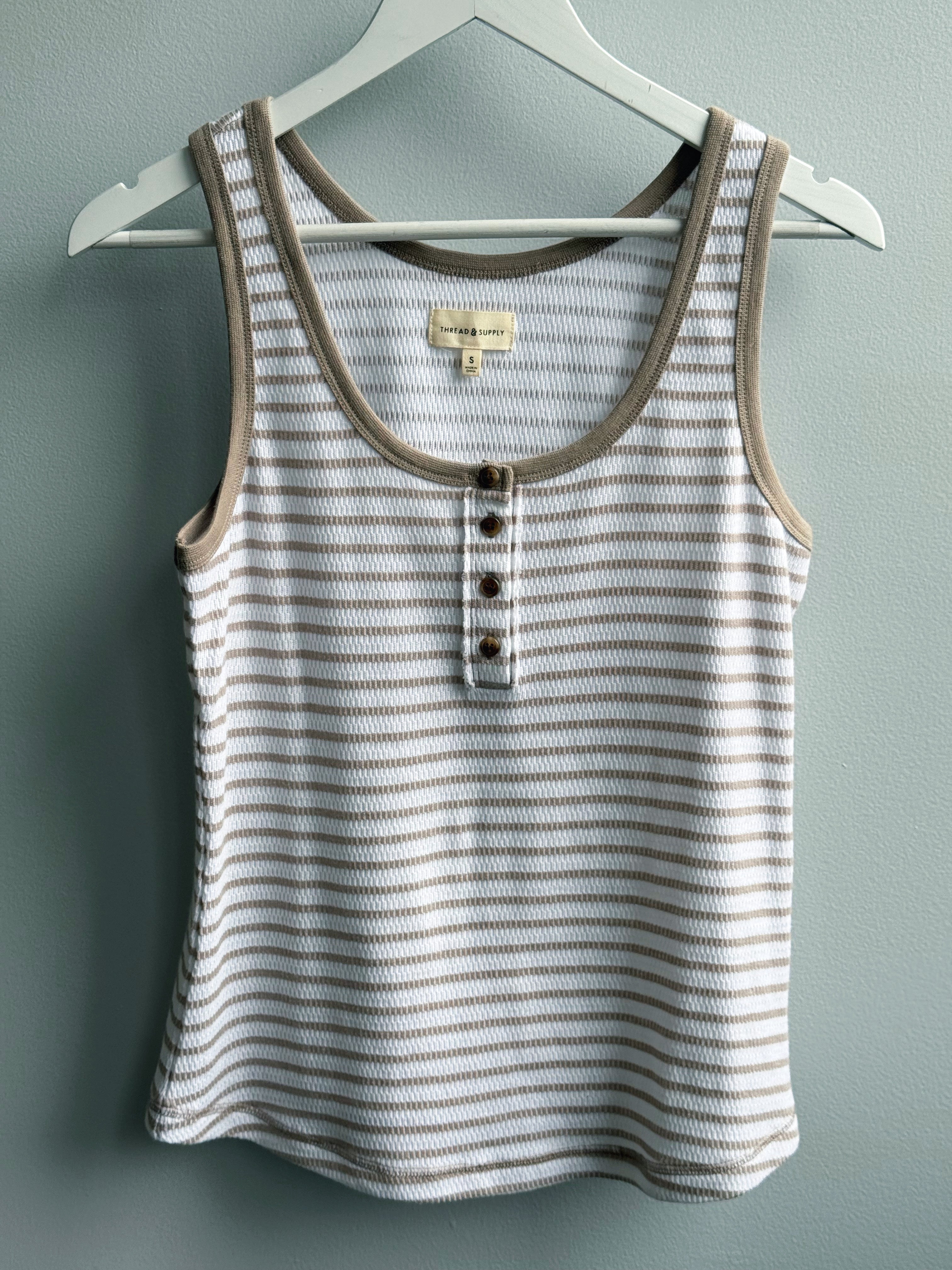 Alfie Tank - BEIGE - willows clothing TANK