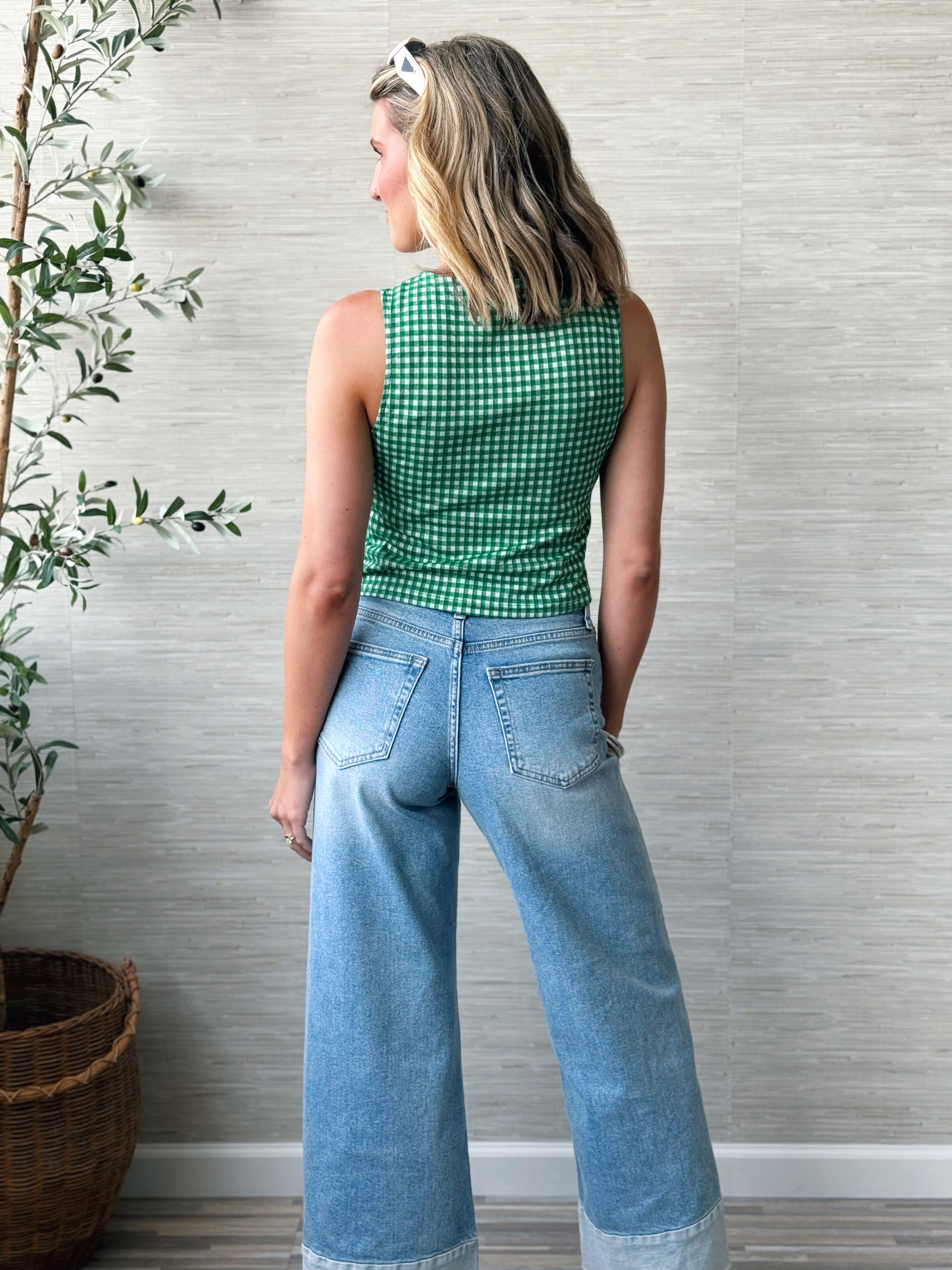Alison Top - KELLY GREEN - willows clothing TANKS