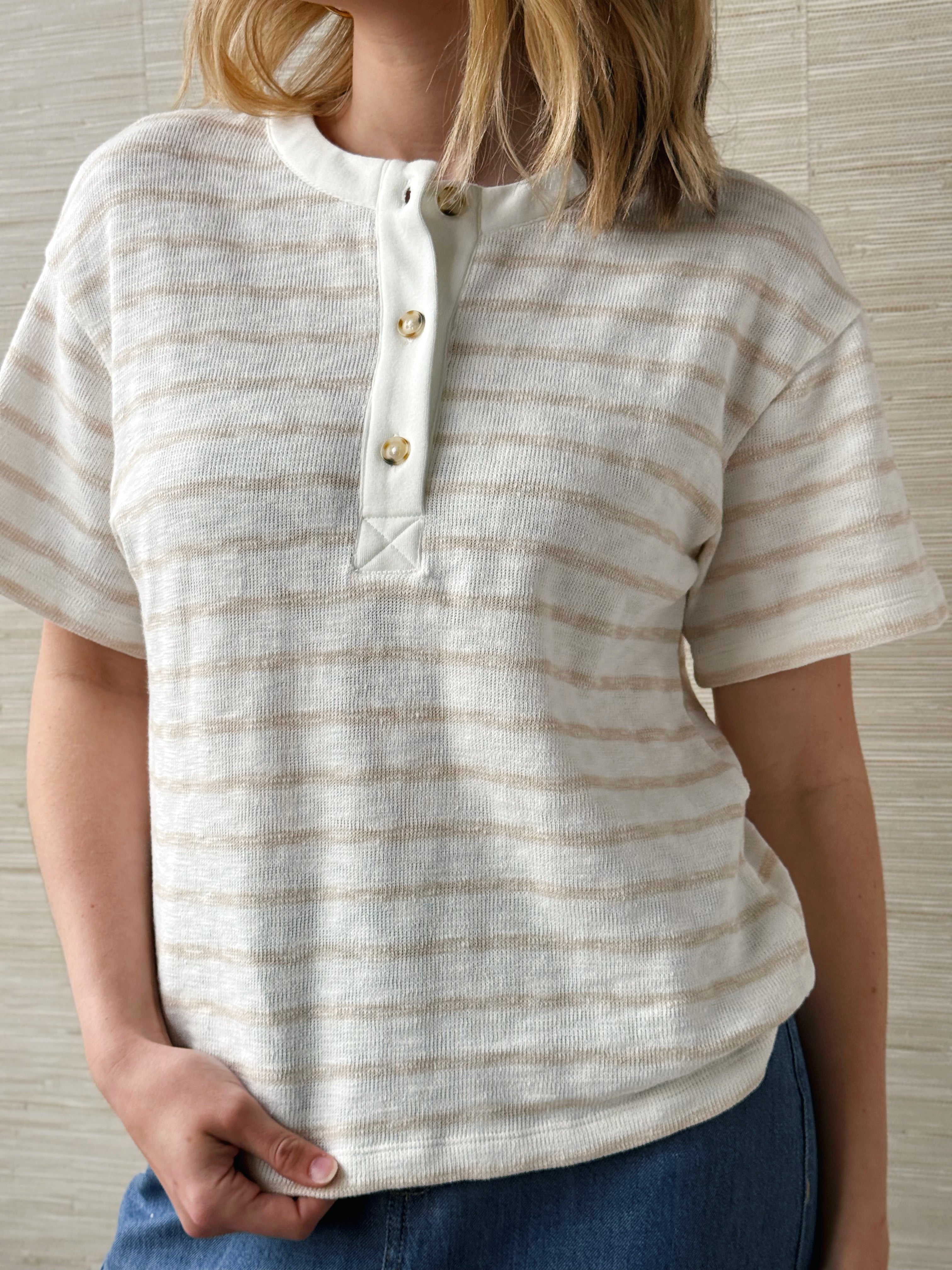 All Smiles Tee - TAUPE - willows clothing S/S SHIRT