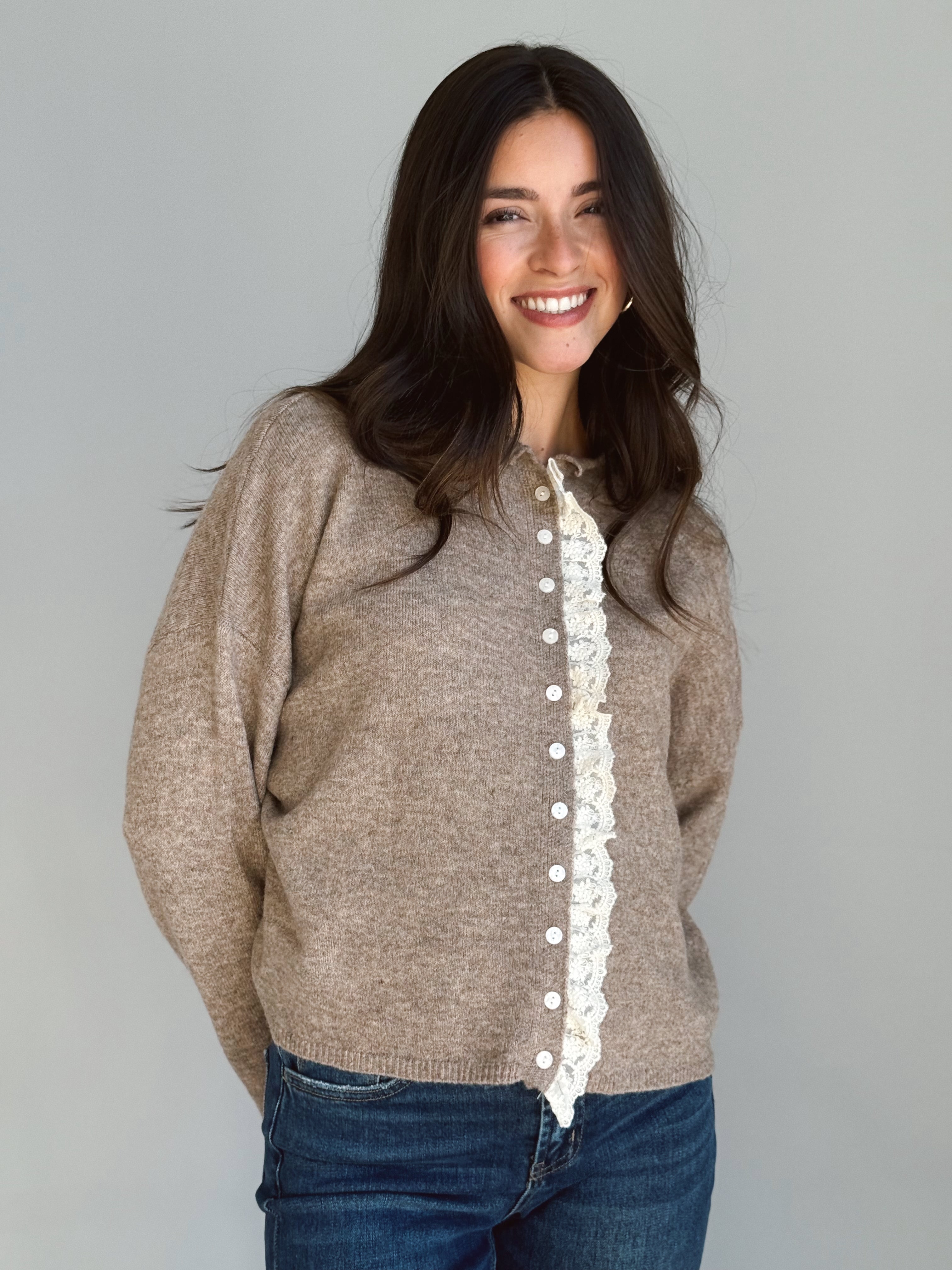 All Too Well Cardigan - MOCHA - willows clothing Cardigan