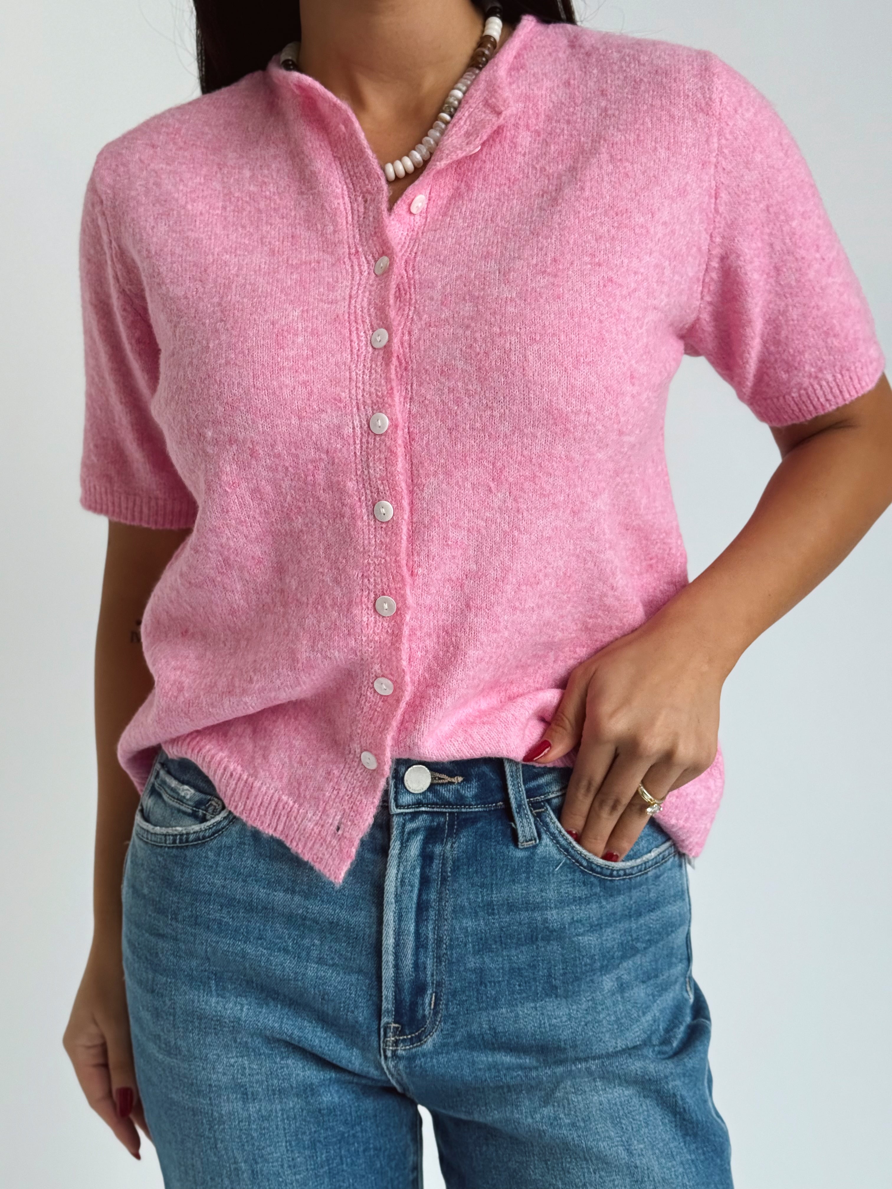 Allie Cardigan - PINK - willows clothing Cardigan