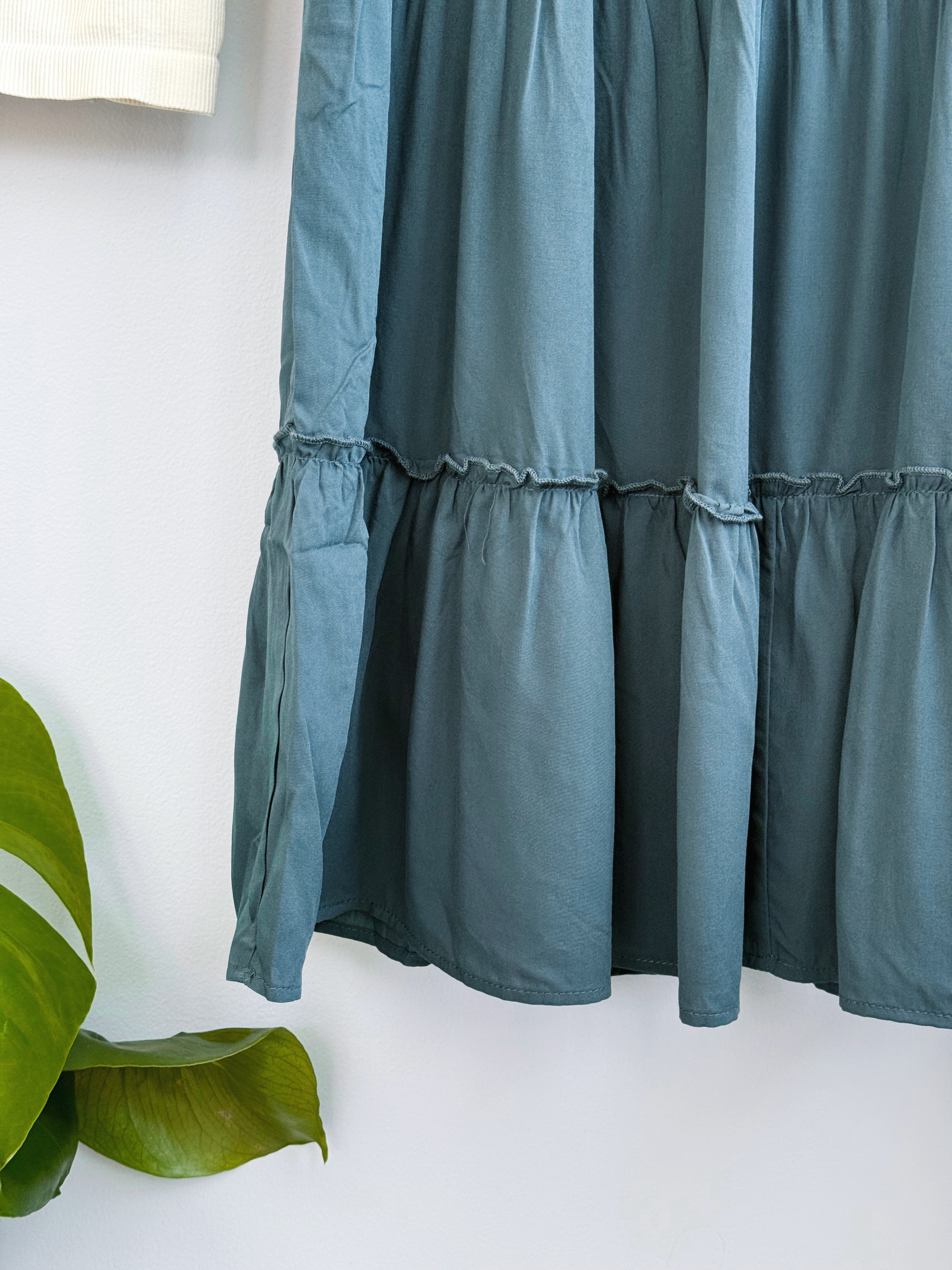 Alma Maxi Skirt - TEAL - willows clothing long skirt