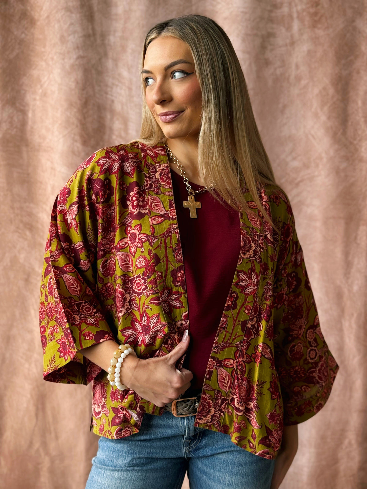 Amberly Top - MERLOT - willows clothing S/S SHIRT